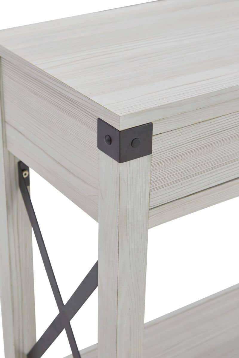 Bayflynn Sofa Table T172 4 - Modern Side Table with Storage Shelf for Living Room, Bedroom, Office - Perfect for Holding Drinks, Books, and Decor