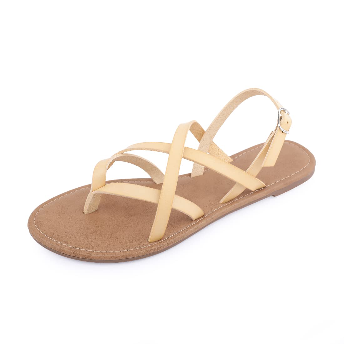 Women's Gladiator Flat Sandals - Fisherman Strappy Sandals with Ankle Strap | Comfortable Summer Beach Walking Shoes for Outdoor Vacation & Casual Wear