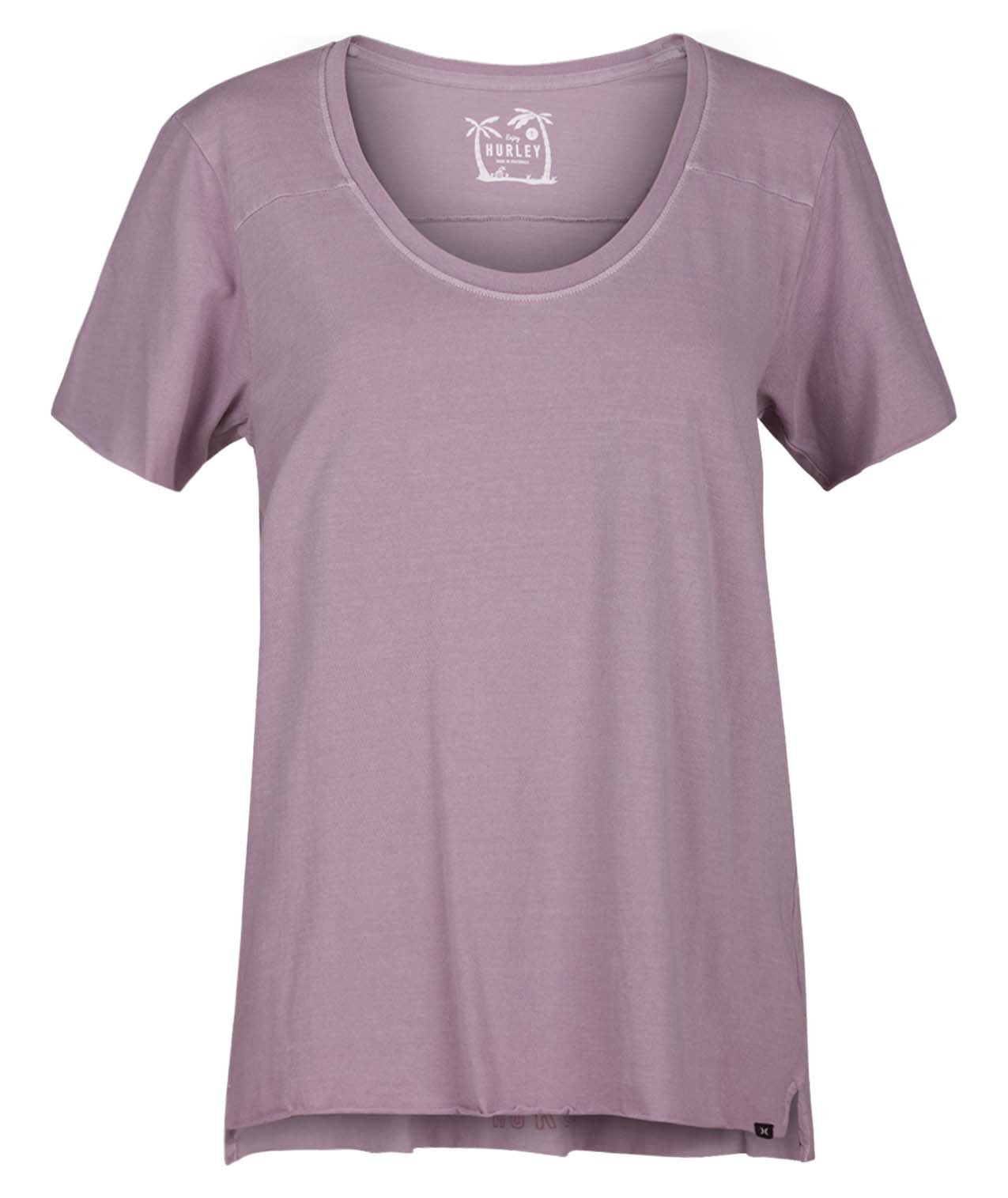 Hurley AA3215 Women's Wash Varsity Shirt - Soft Vintage Cotton Tee for Casual Wear, Street Style & Everyday Comfort