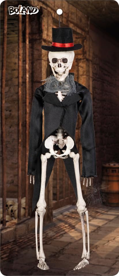 72090 Skeleton Groom Figurine - Halloween Decor, Gothic Wedding Cake Topper, Spooky Collectible for Horror Fans & Haunted House Displays