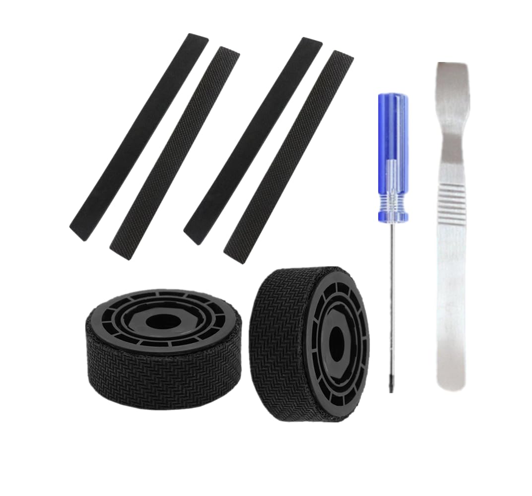 Replacement Wheels and Tires for iRobot Braava Jet M6 (Model 6110, 6012, 6112, 6113) - 2 Wheels + 4 Tires + Tool Kit - Robot Mop Maintenance Accessories - Perfect for Cleaning Hardwood Floors and Tile Surfaces