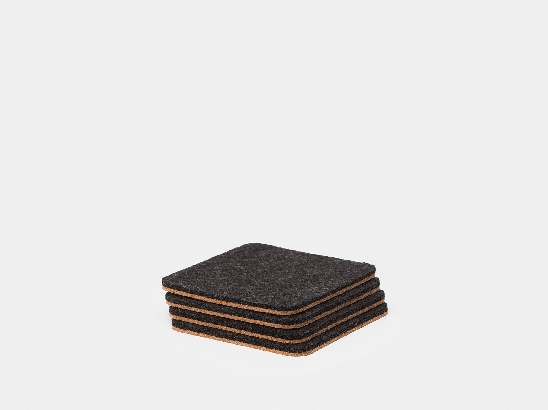 Premium Felt & Cork Coasters Set of 6 - Absorbent Drink Coasters for Coffee, Wine & Beer - Elegant Home Bar & Dining Table Decor - Perfect for Parties, Weddings & Housewarming Gifts