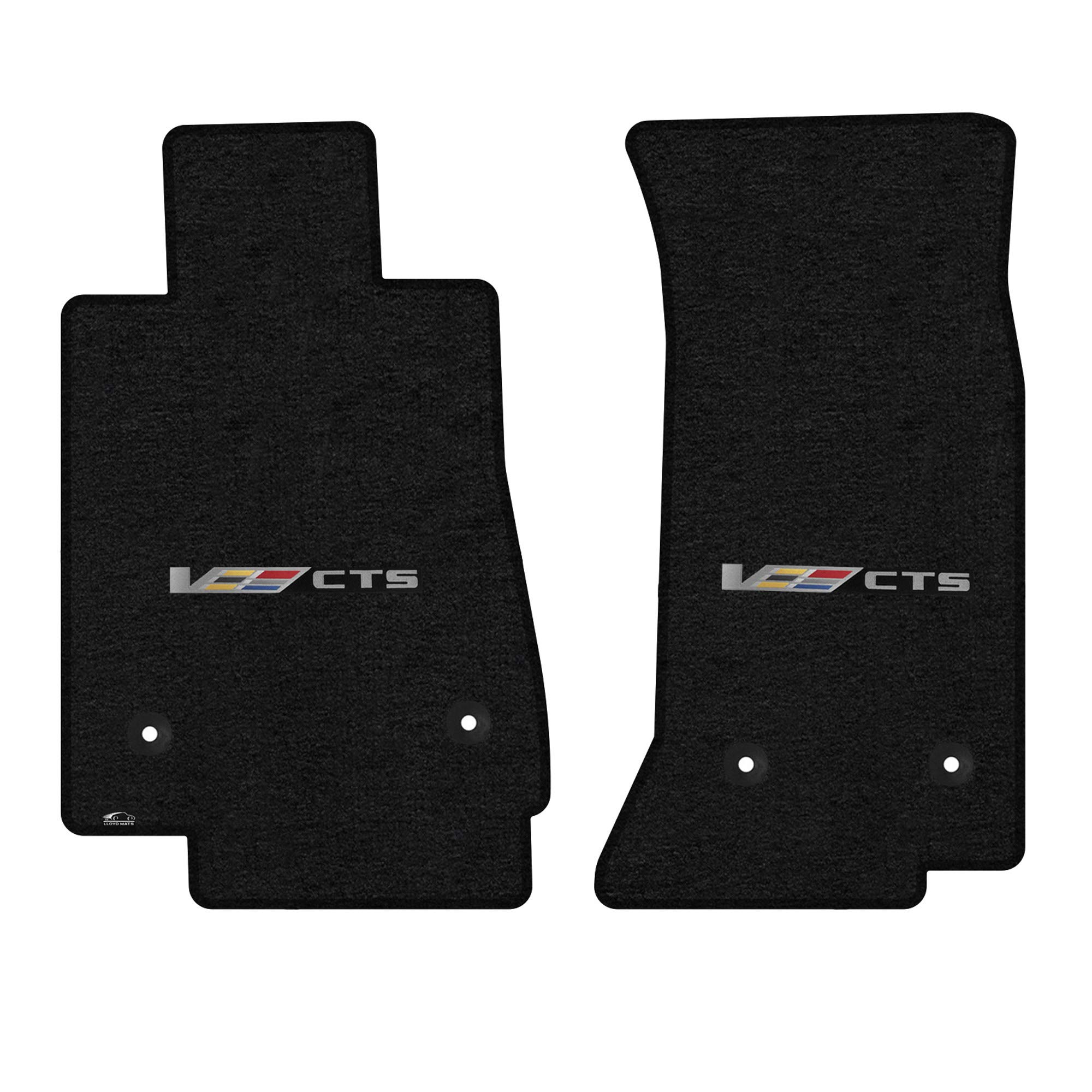 Premium Custom-Fit Carpeted Floor Mats for Cadillac CTS-V Sedan 2016-2020 - Luxury Car Floor Liners with Centered Logo (2-Piece Set, Charcoal) | All-Weather Protection & Enhanced Interior Style