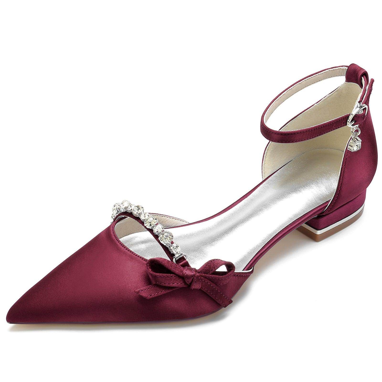 Flat Heel 2.5cm Silk-Like Comfortable Shoes CK0251 - Perfect for Office, Wedding & Casual Wear