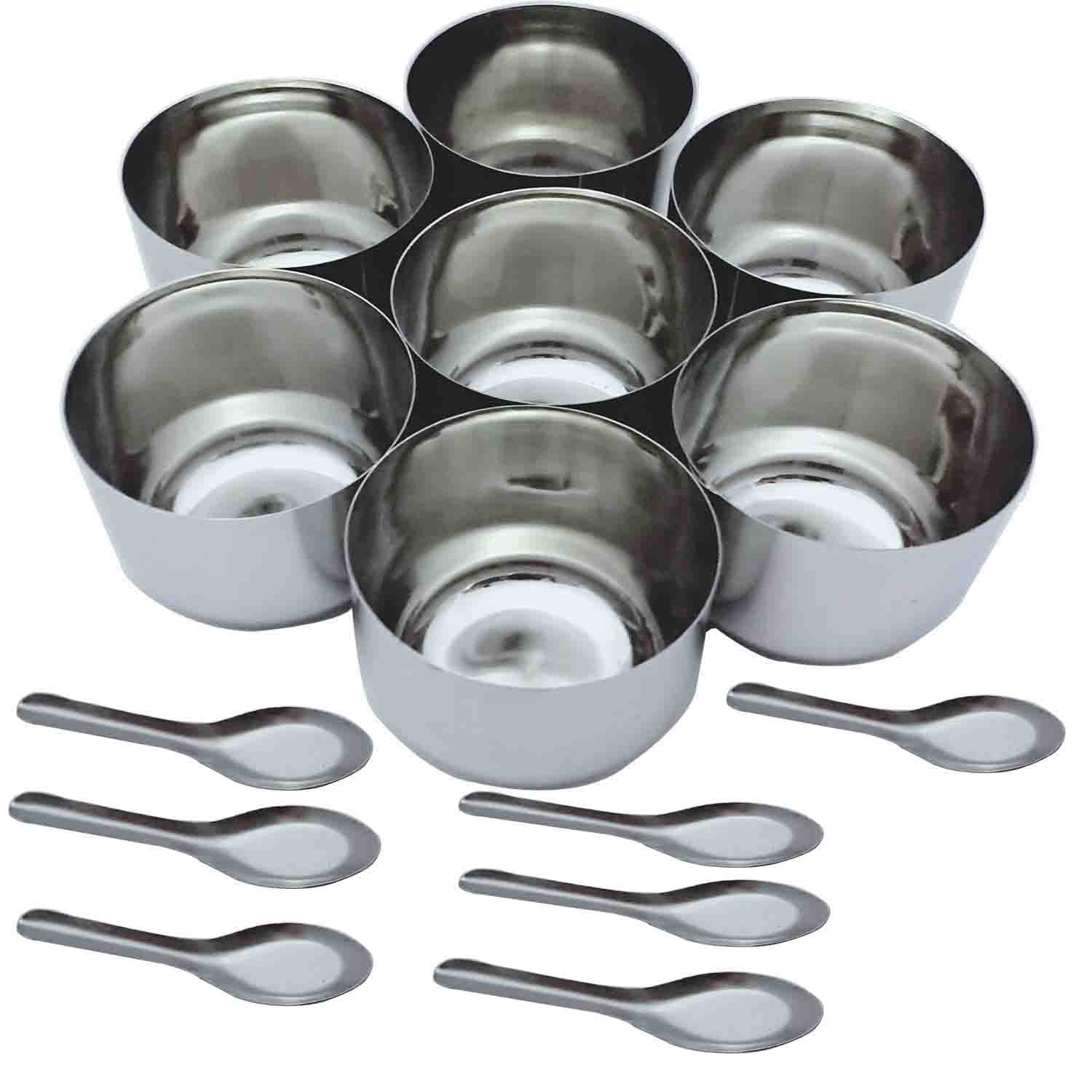 Premium Stainless Steel 7-Compartment Spice Box with Transparent Lid & 7 Spoons - Indian Masala Dabba for Kitchen Organization - Perfect for Storing Spices, Herbs, and Seasonings at Home or Restaurant