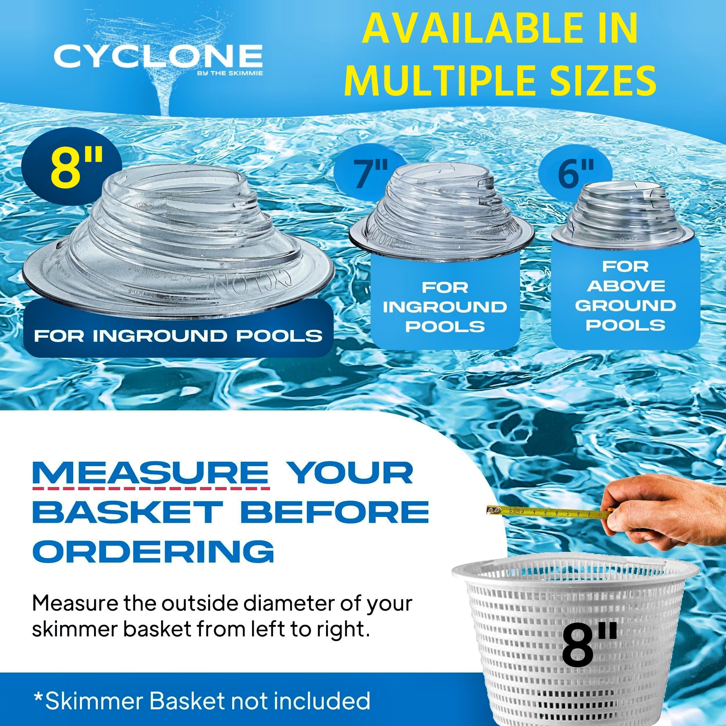 Skimmie Cyclone Pool Skimmer - 8