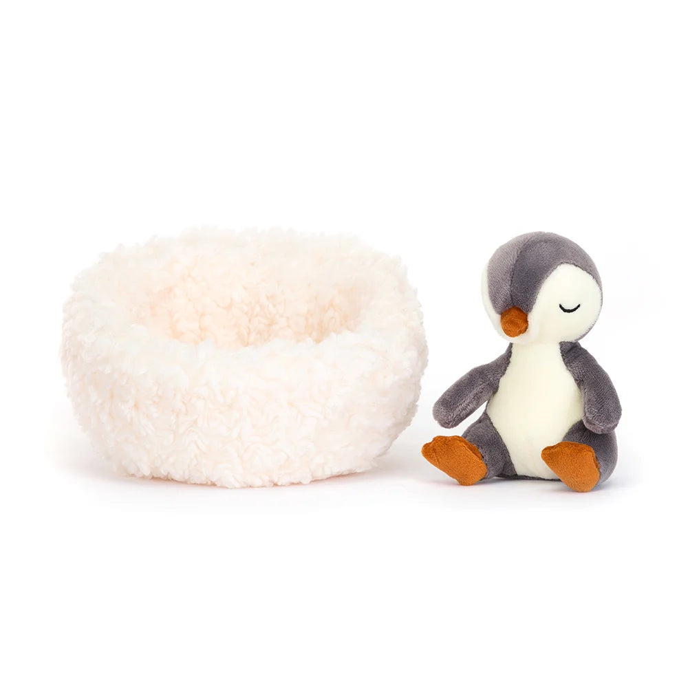 Adorable Hibernating Penguin Plush Toy - Soft Stuffed Animal for Kids & Collectors - Perfect for Bedtime, Nursery Decor, and Gift Giving