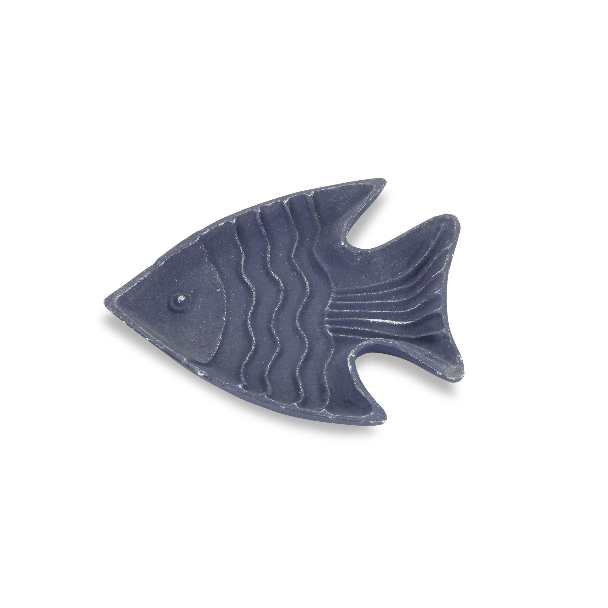 Ceili Cast Iron Angel Fish Tray (5718F) - Rustic Decorative Serving Platter for Seafood, Appetizers & Party Dishes - Perfect for Holiday Entertaining & Coastal Home Decor