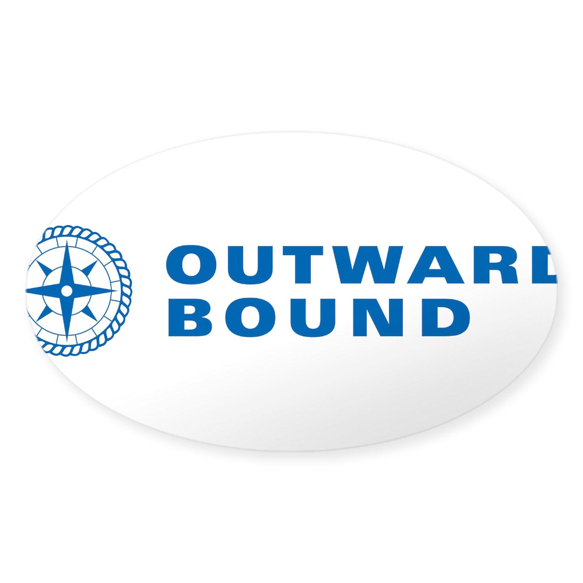 Outward Bound Compass Rose Oval Car Bumper Sticker - Waterproof Vinyl Decal for Cars, Laptops & Windows - Perfect for Outdoor Enthusiasts & Travel Lovers