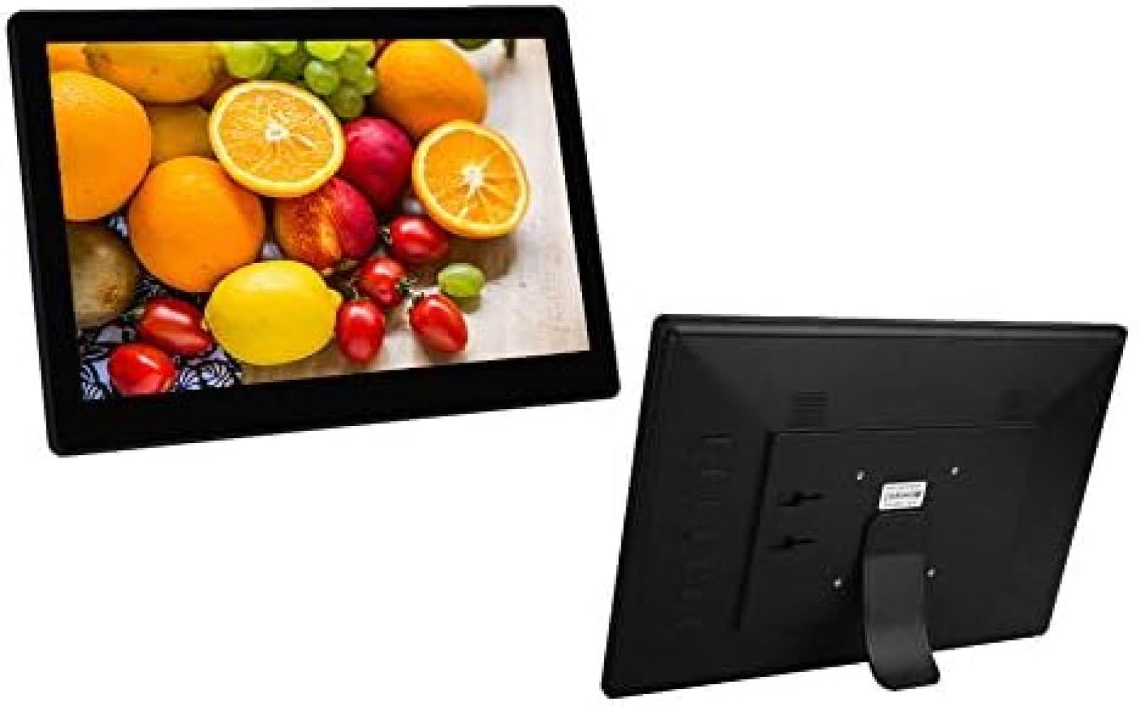 12-inch Widescreen HD Digital Photo Frame with Smart Advertising Display - Horizontal & Vertical Screen Electronic Photo Album - Multi-Function Support (Black) - Perfect for Home, Office & Retail Digital Signage