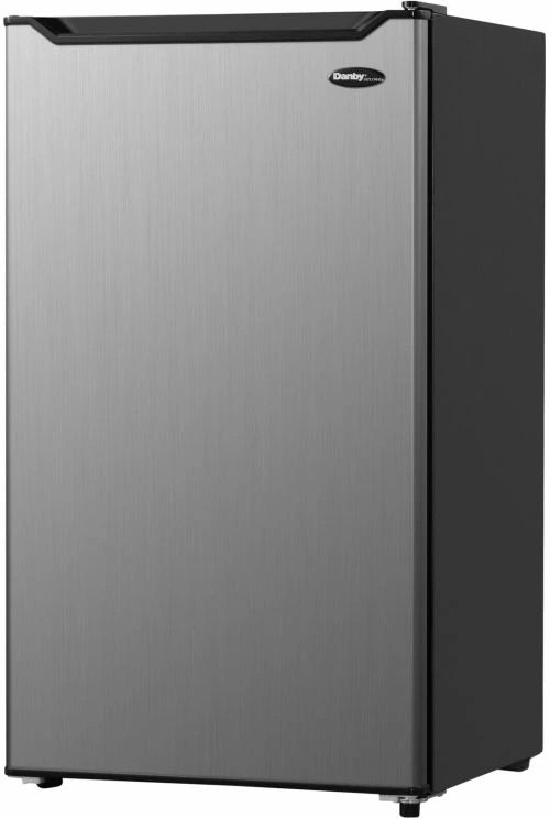 Danby DCR033B2SLM Diplomat 3.3 Cu. Ft. Stainless Steel Compact Refrigerator - Mini Fridge for Dorm, Office, Bedroom & Small Spaces - Energy Efficient & Quiet Cooling