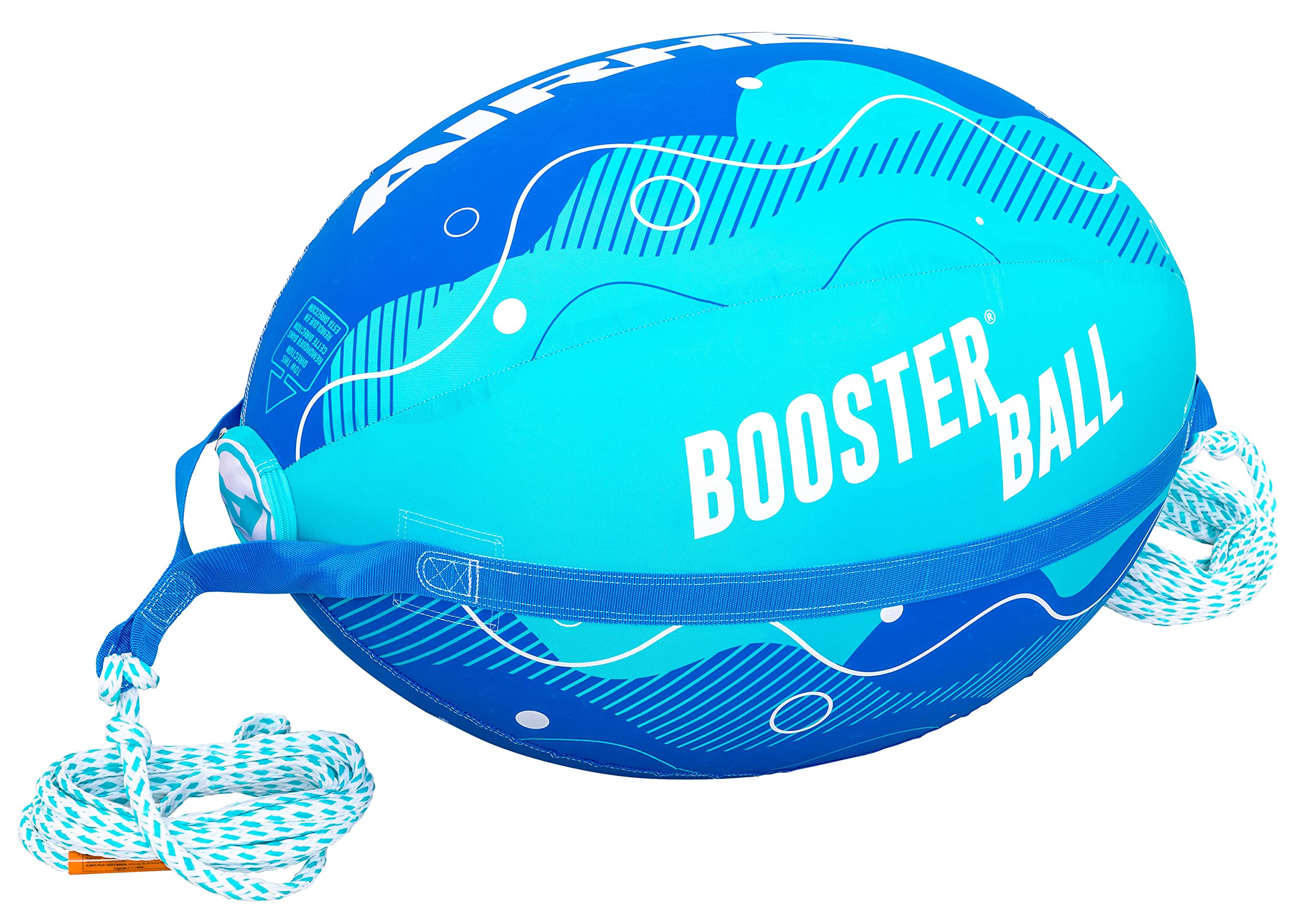 Airhead AHBB-2030D Booster Ball 60' Inflatable Towable Tube for 4 Riders - Blue | Perfect for Lake, Beach & Water Sports Fun