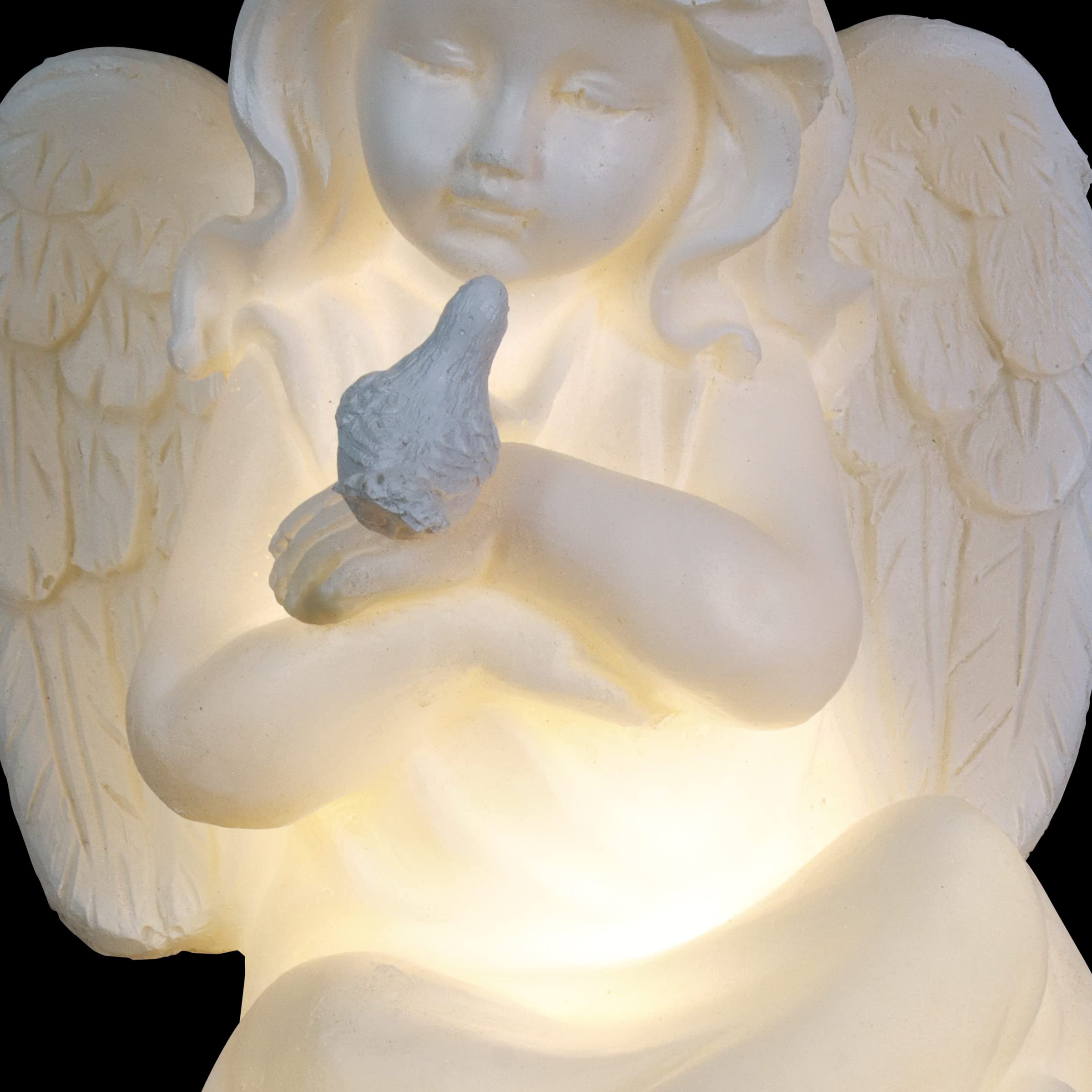 Exhart Solar Garden Lights - Decorative Little Girl Angel LED Stake for Outdoor Yard & Pathway Decor, 5x5x30 Inch - Perfect for Patio, Lawn, and Garden Lighting