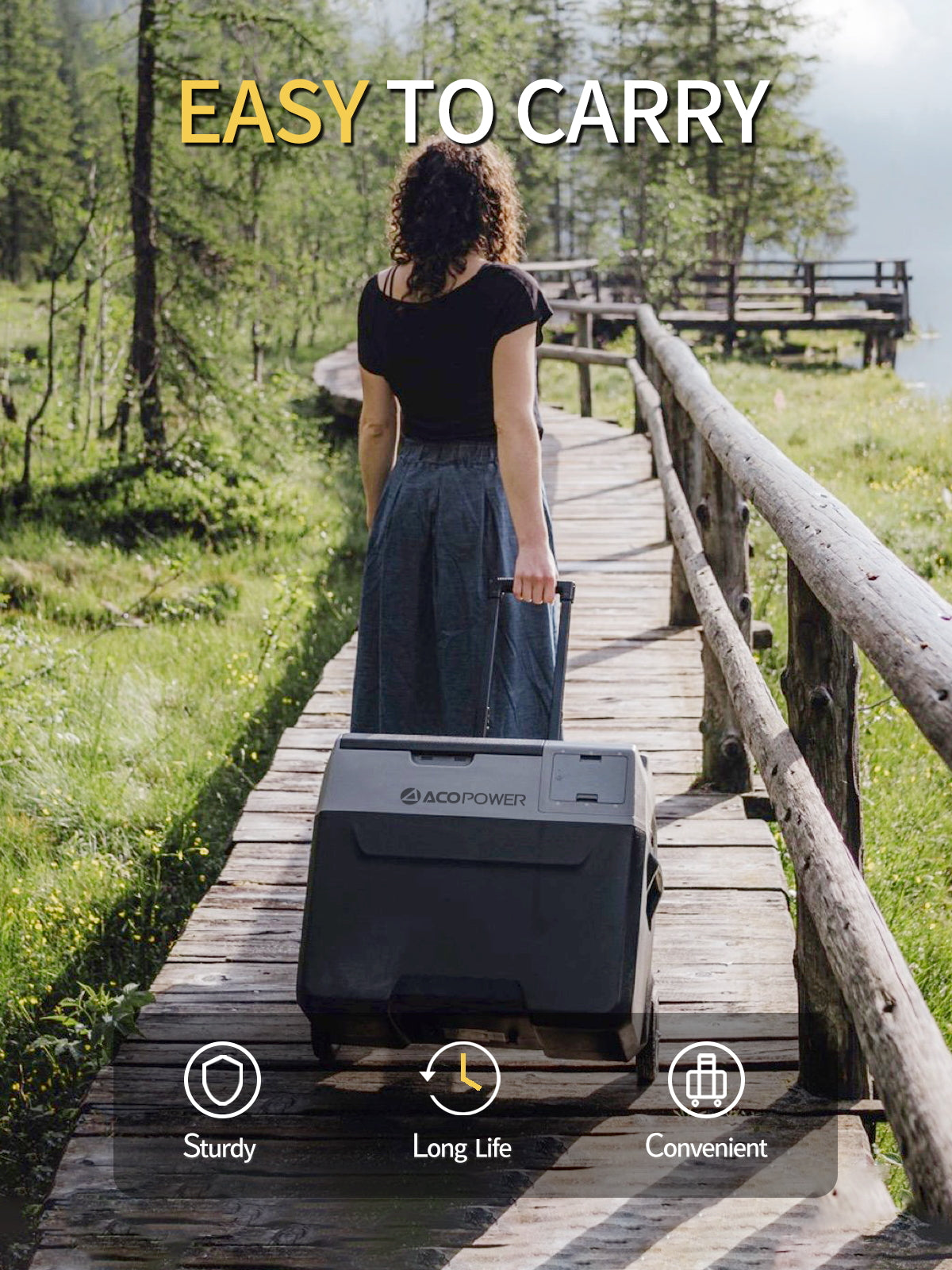 ACOPOWER LionCooler X50A 52-Quart Portable Solar Fridge Freezer - Perfect for Camping, Road Trips & Outdoor Adventures
