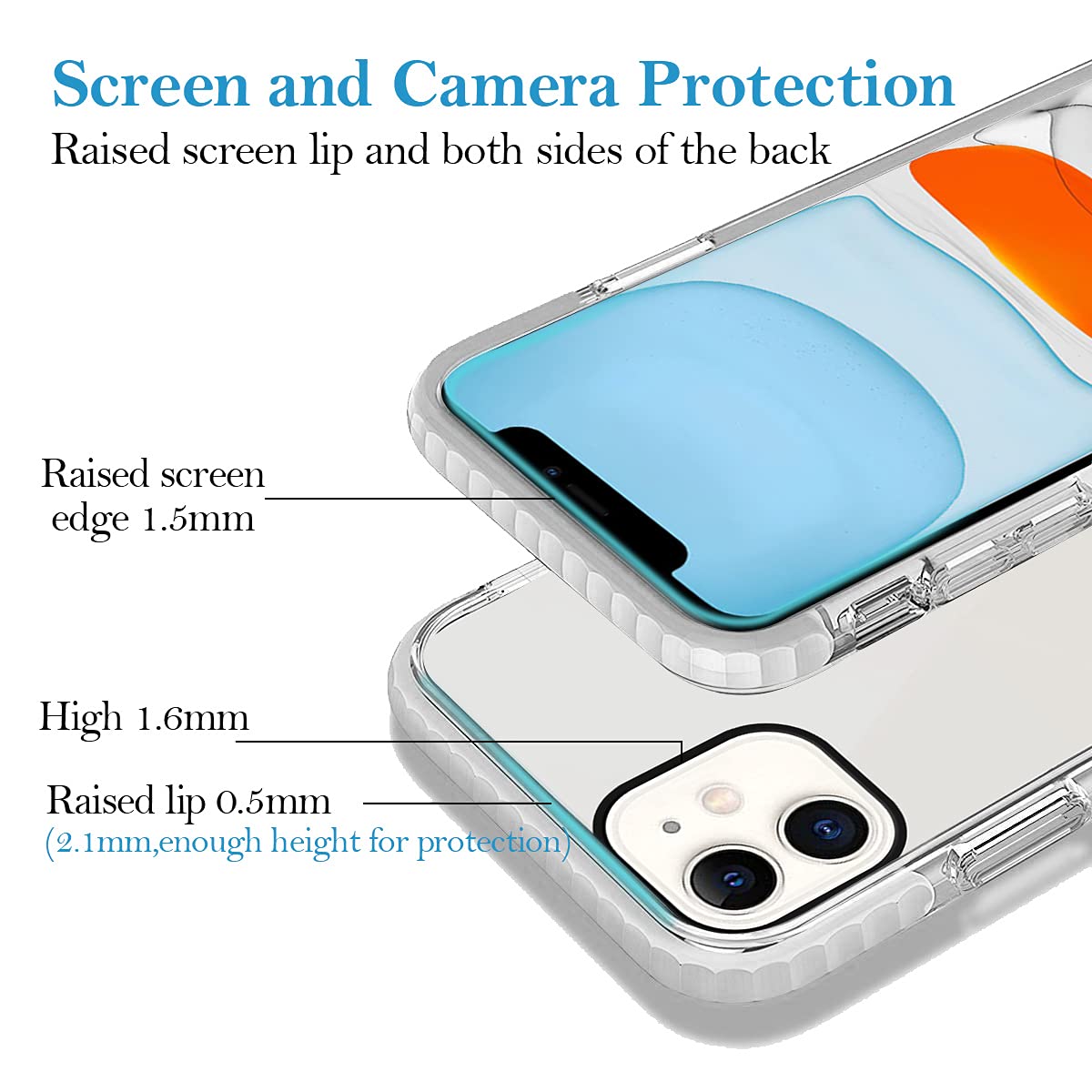 Custom iPhone 12/12 Pro Phone Case with Personalized Photo/Text/Name - Shockproof, Anti-Scratch Soft TPU Protective Cover (White) - Perfect for Daily Use, Travel & Gift Giving