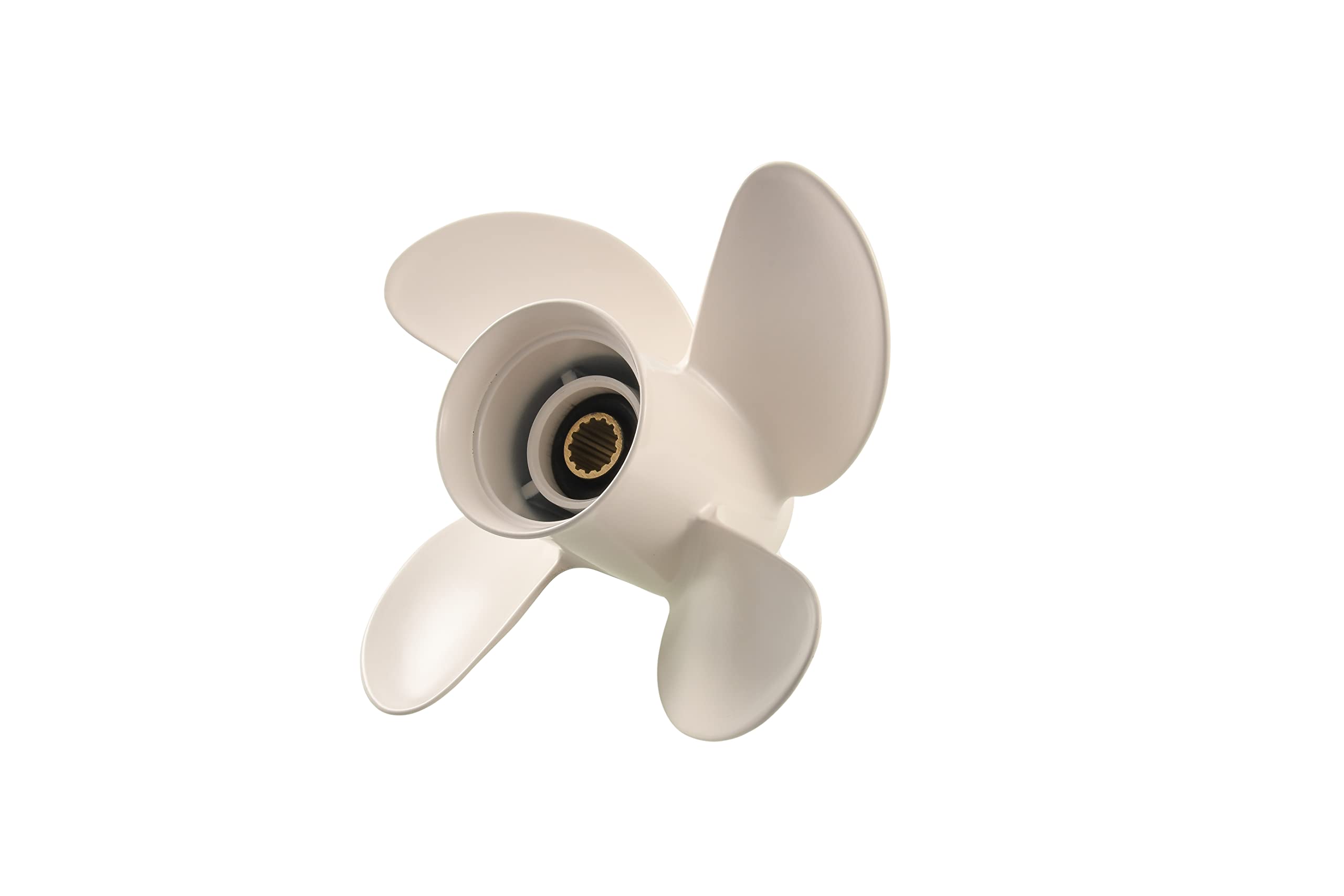 **Flish OEM Aluminum Outboard Propeller for Yamaha 25-60HP Engines - 13 Tooth Spline, RH (10 3/8 x 13, 4 Blades) - Perfect for Boating, Fishing & Marine Sports**