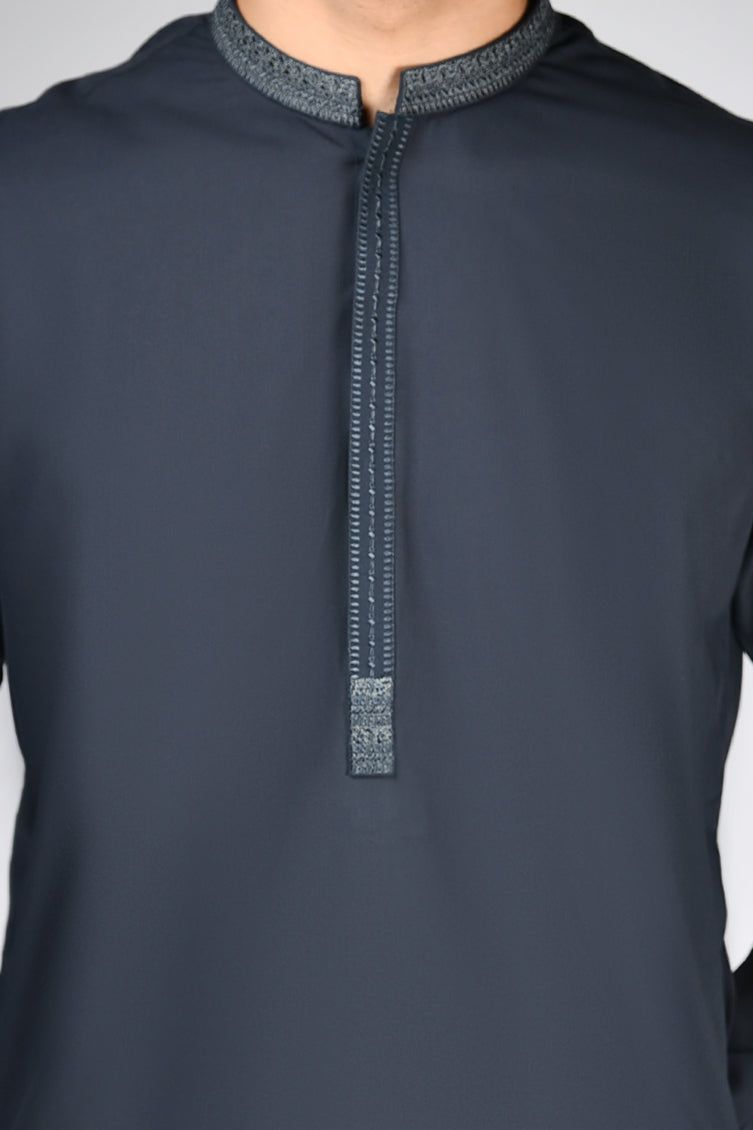 Stylish Blended Grey Kurta Trouser by J. Junaid Jamshed - Perfect for Casual Wear, Festivals & Special Occasions
