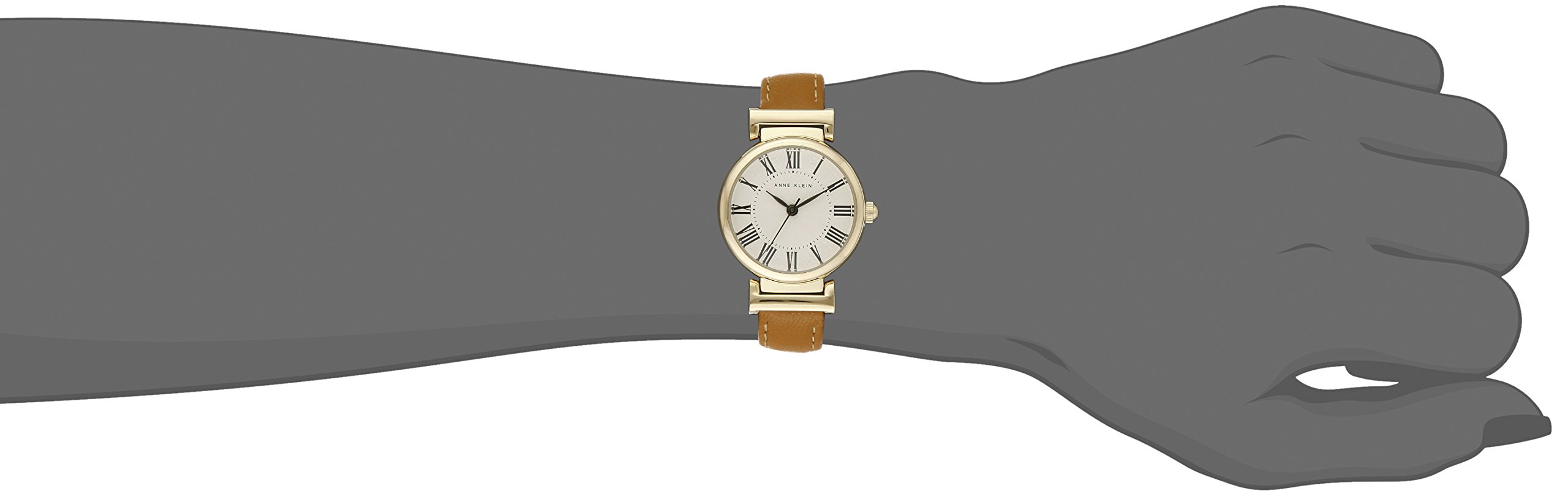 Anne Klein Women's Gold-Tone Leather Strap Watch - Water Resistant Stainless Steel Dress Watch for Women | Elegant Fashion Accessory for Office, Date Night & Special Occasions | Perfect Gift for Mother's Day, Birthday & Anniversary | Professional, Business & Everyday Wear | Ideal for Work, Parties, Weddings and Daily Fashion
