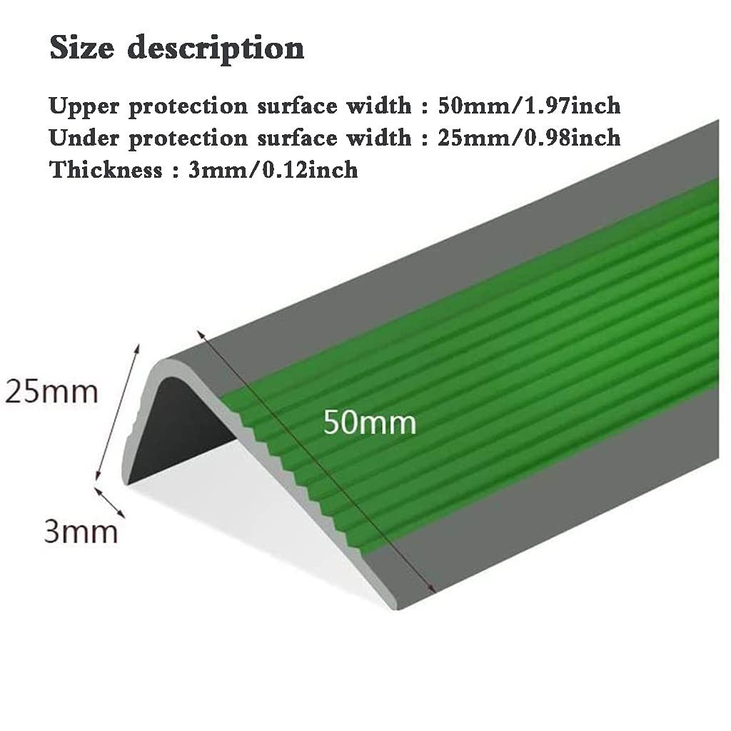 Non-Slip L-Shaped Stair Nosing Edge Trim - Self-Adhesive Rubber Stair Tread Protector with PVC Coating (Dark Coffee, 1-Piece) for Indoor/Outdoor Stairs, Steps & Landings - Anti-Slip Safety Solution for Homes, Offices & Commercial Spaces
