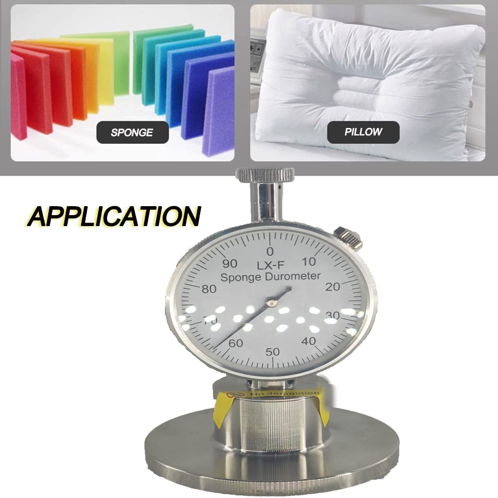 Professional Shore Hardness Tester Durometer 0-100 Scale - Needle Type Foam & Sponge Softness Measurement Tool for Industrial, Automotive & DIY Applications