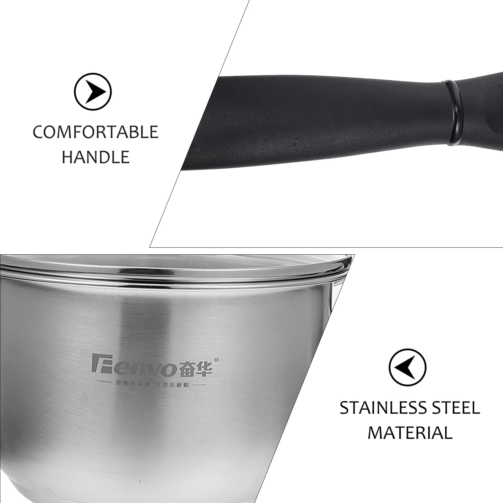 Hemoton 1pc Stainless Steel Stockpot with Lid - 5QT Multi-Purpose Cooking Pot for Soup, Sauce, Steaming & Boiling - Perfect for Home Kitchen, Camping & Baby Food Preparation (Complementary Food Pot, Kitchen Cookware)
