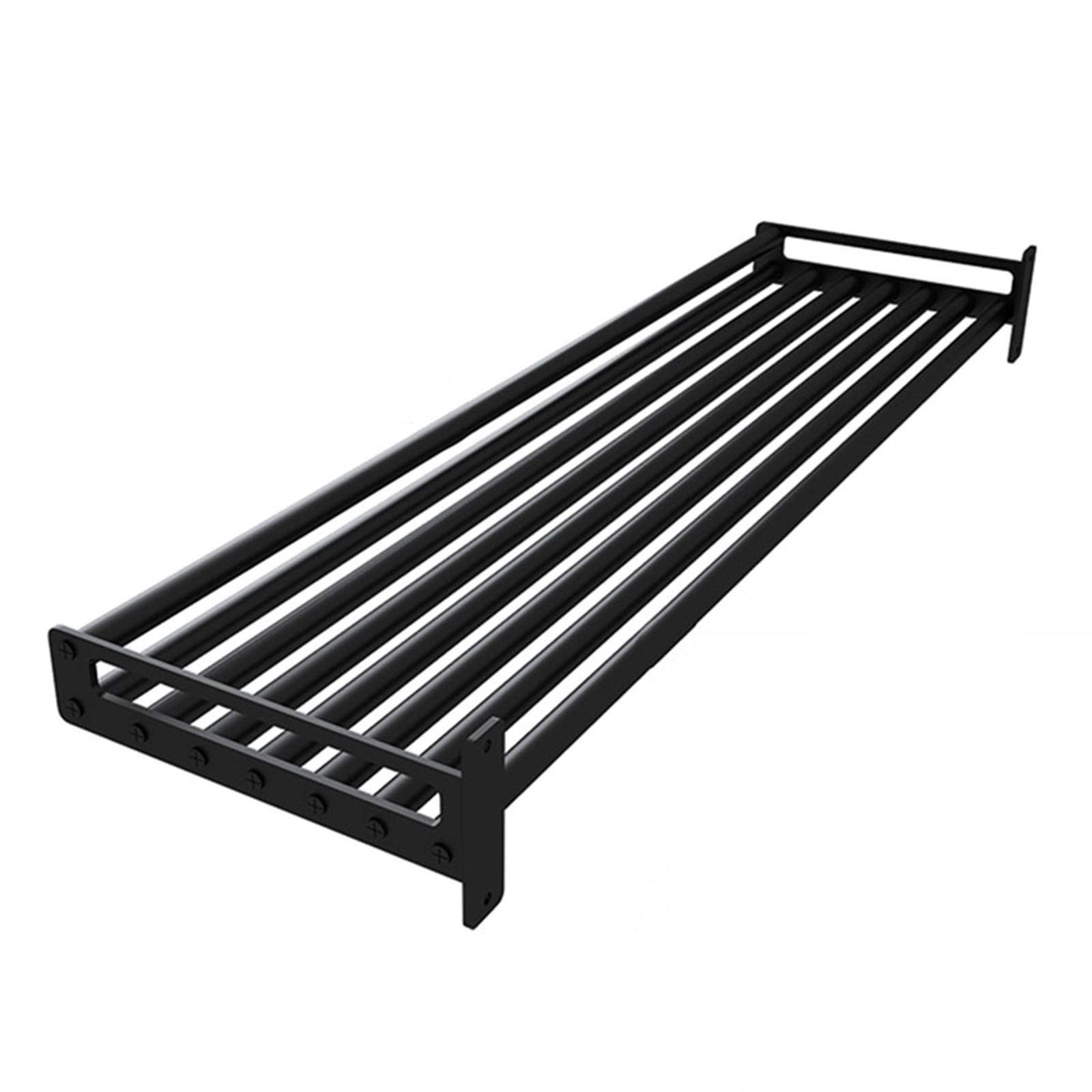 CXF Heavy Duty Metal Wall Shelf Brackets - Black Multi-Function Support Brackets for Kitchen, Bathroom, Living Room - Perfect for Floating Shelves, Plant Stands & Home Storage Organization