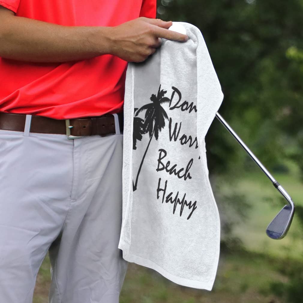 Premium Printed Golf Towel Set - Soft Cotton Beach & Offshore Accessories for Golfers - Perfect for Golf Courses, Beach Trips, and Outdoor Sports