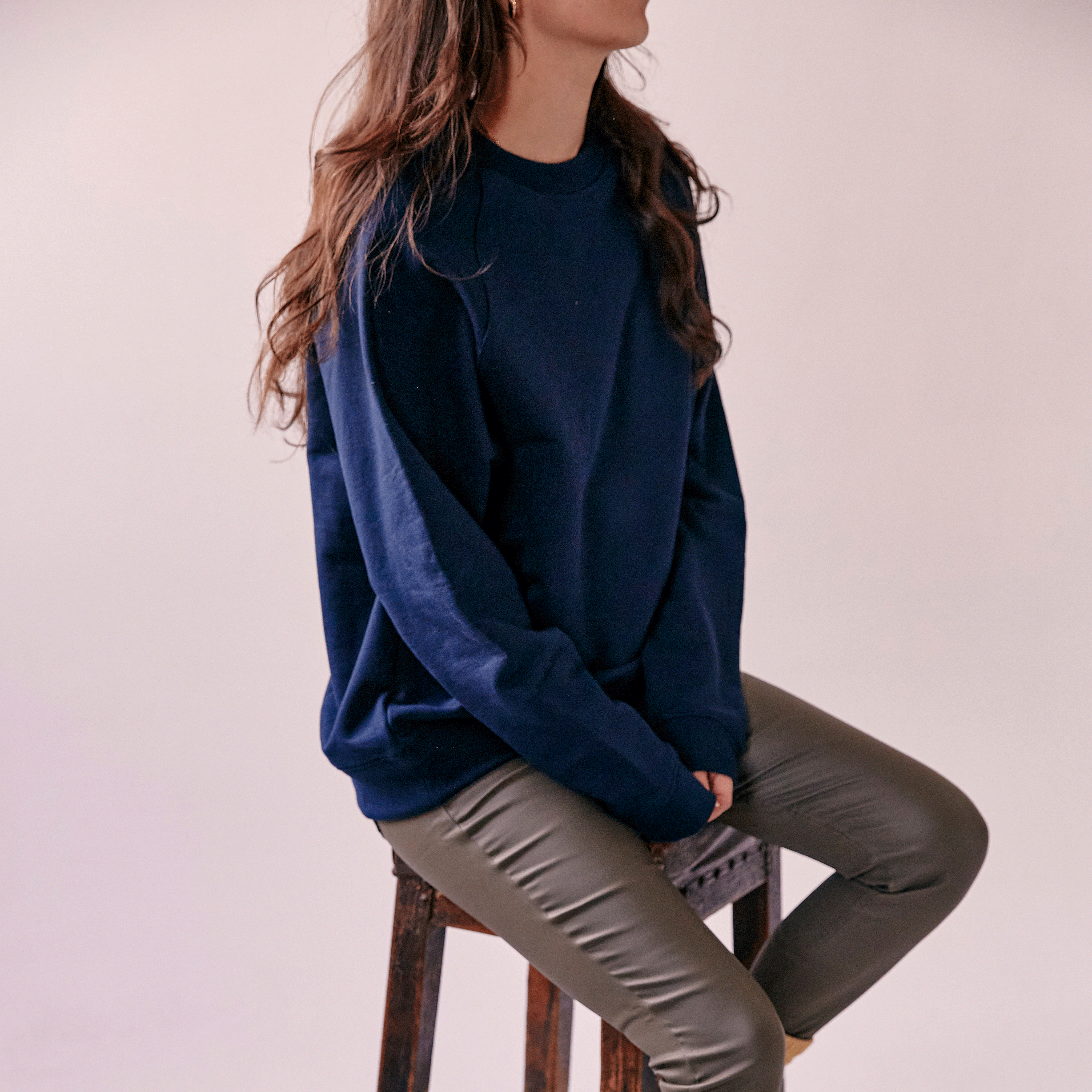 Premium Cotton Navy Blue Sweatshirt for Men & Women - Soft & Comfortable Pullover Hoodie for Casual Wear, Gym & Outdoor Activities