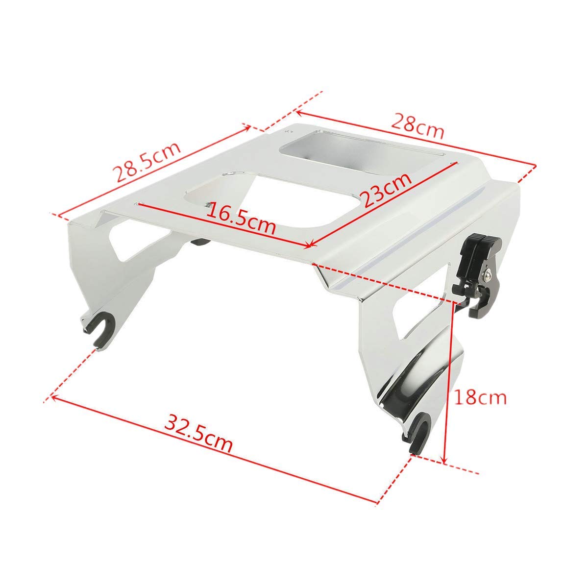 TCMT 4-Point Docking Hardware Luggage Rack for Harley Touring 2009-2013 Models (Style F) - Motorcycle Saddlebag Support & Storage Solution