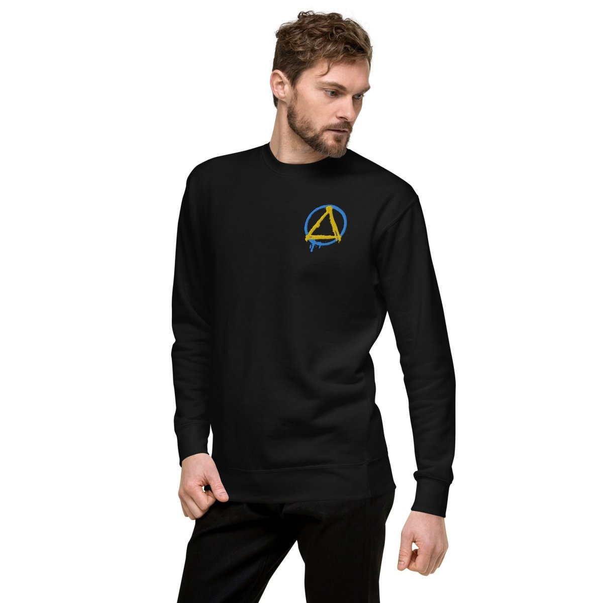 Graffiti Sobriety Symbol Unisex Premium Sweatshirt - Comfortable & Stylish Pullover for Men & Women - Perfect for Recovery Support, Casual Wear & Street Fashion