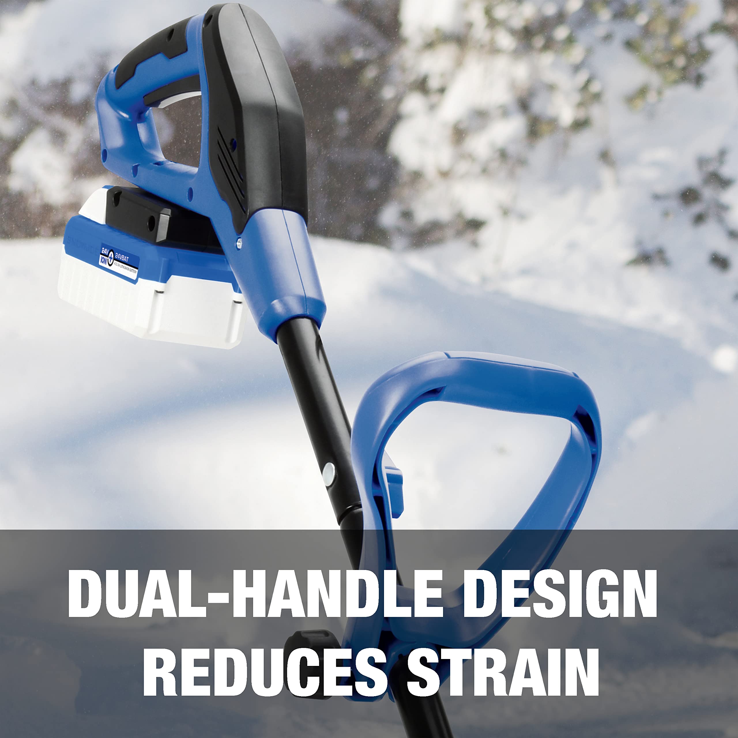 Snow Joe 24V-SS13 24-Volt 13-Inch Cordless Snow Shovel with 4-Ah Battery & Quick Charger - Lightweight Electric Snow Removal for Driveways, Walkways & Decks