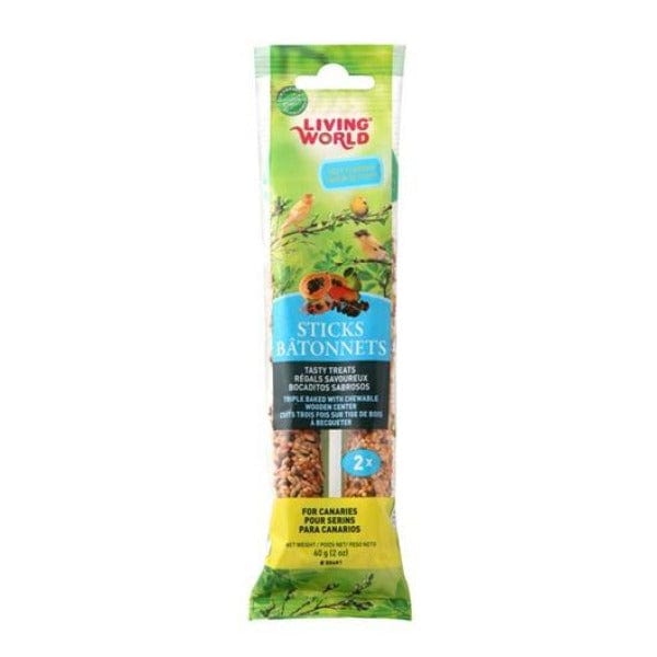 Living World Fruit Flavor Canary Treat Sticks - Healthy Bird Snacks for Parakeets & Finches - Perfect for Training & Bonding with Your Pet Birds