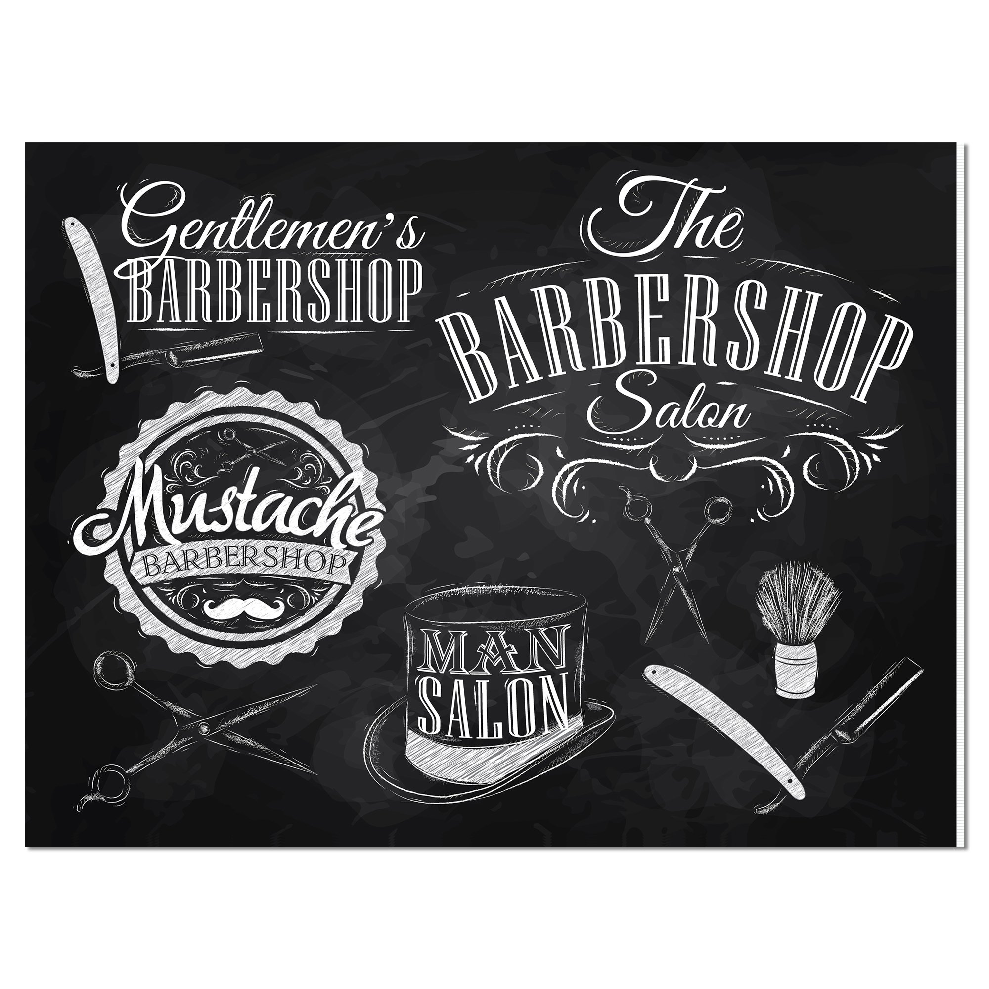 Barbershop Abstract Art Canvas Print - Modern Wall Decor for Home, Office & Salon - Perfect for Barber Shops, Living Rooms & Man Caves