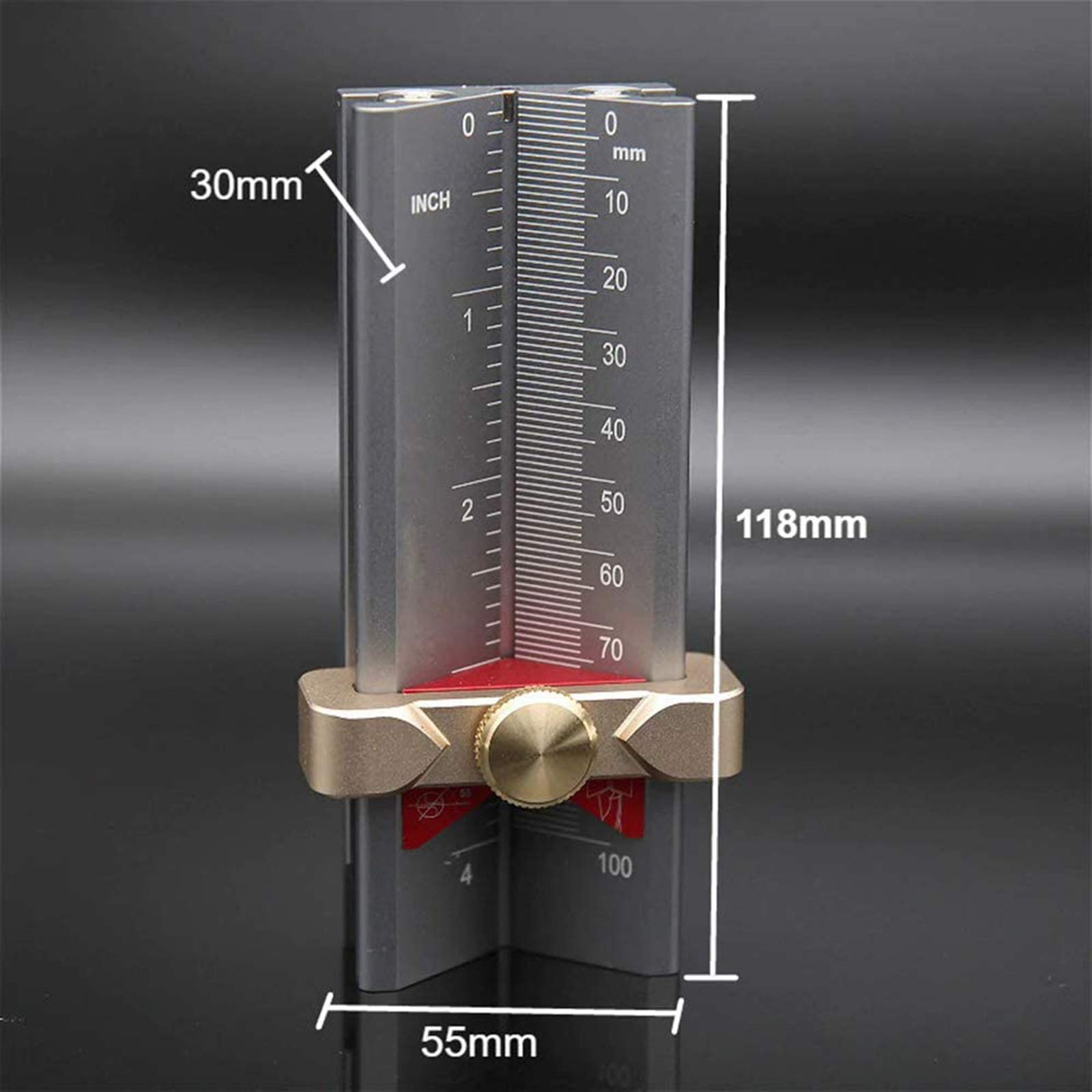 3 in 1 Multifunction Measuring Gauge - Drill Depth Gauge, Drill Stop & Angle Gauge, Table Saw Height Gauge | Precision Woodworking Tools for DIY Projects & Professional Use