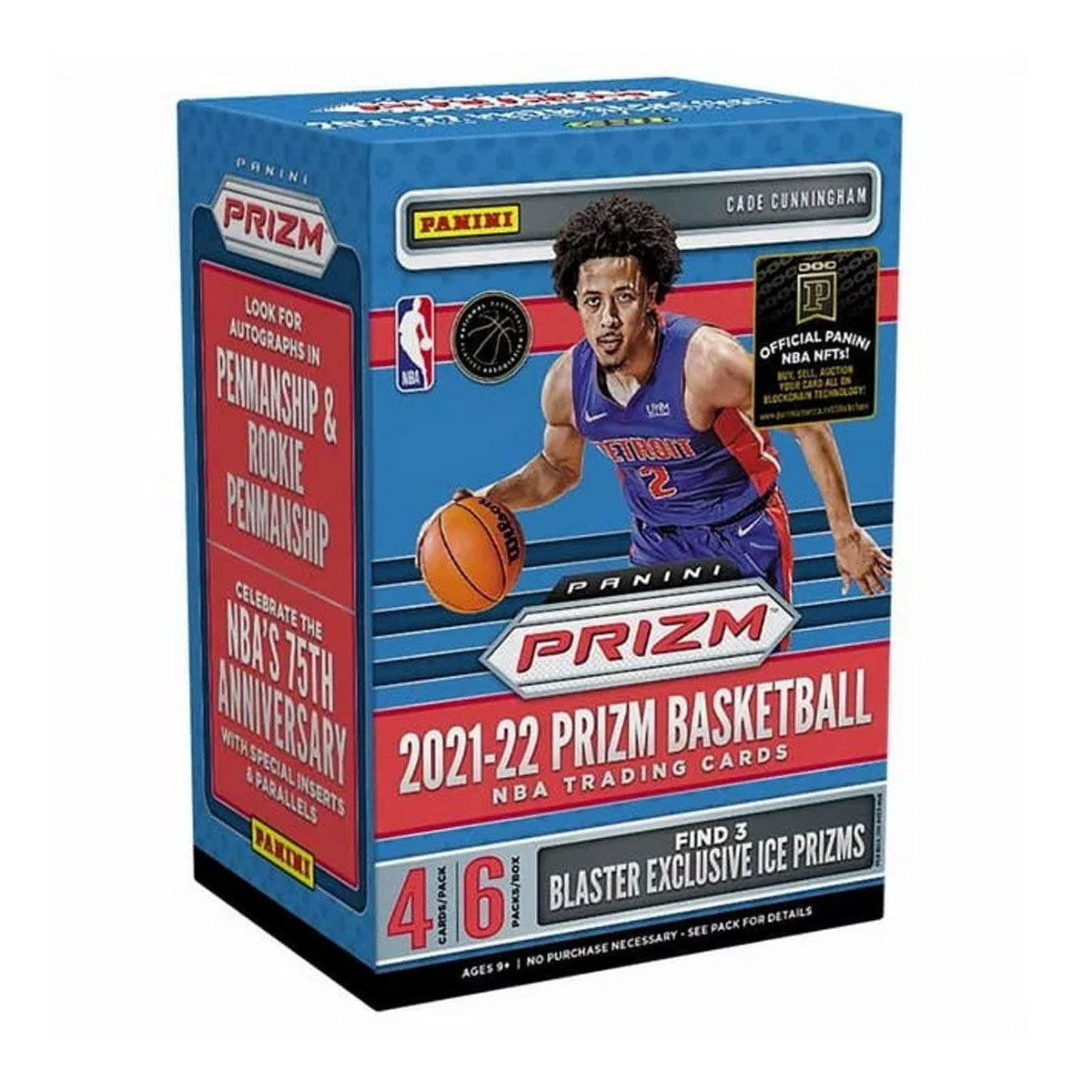 2021-2022 Panini Prizm Basketball Blaster Box - NBA Trading Cards Collection for Collectors & Fans - Perfect for Gifts, Investments, and Game Night Fun