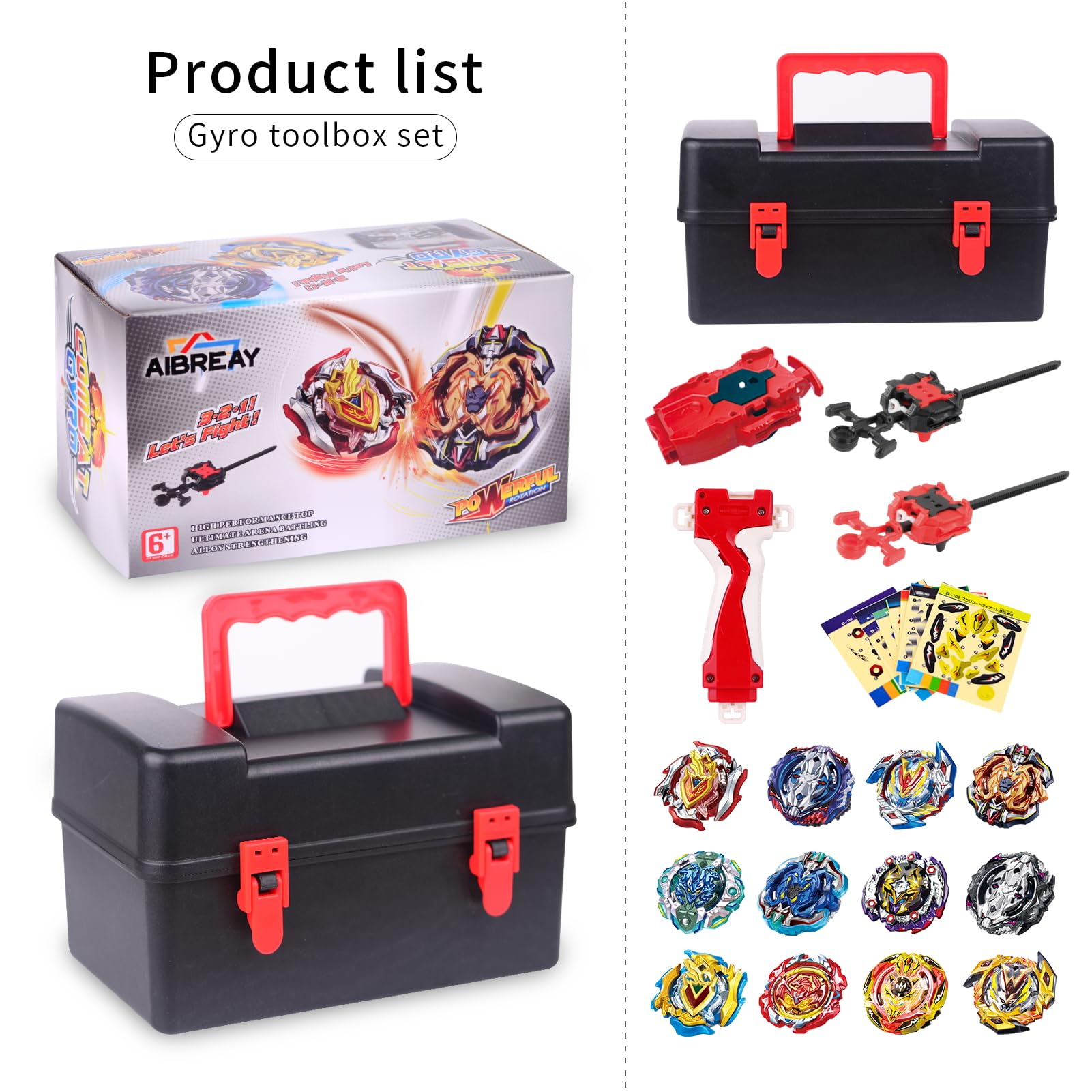 Beyblade Burst Battle Top Set - 12 Spinning Tops with 3 Launchers & Storage Case | Competitive Gyro Toy Game for Kids Ages 6+ | Perfect for Playdates, Birthday Gifts & Family Game Nights