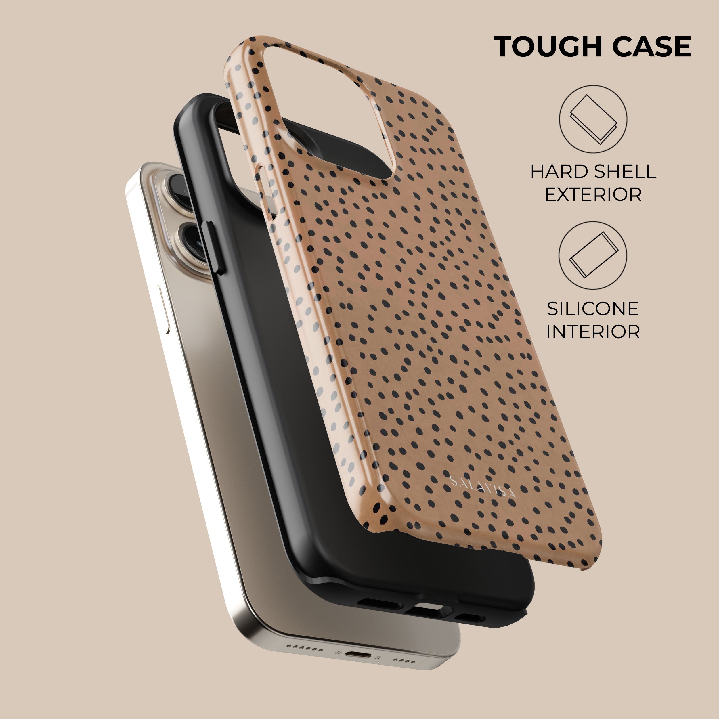 Stylish Orange Polka Dot Phone Case - Trendy Protective Cover for iPhone & Samsung - Perfect for Everyday Use, Travel & Fashion Accessories