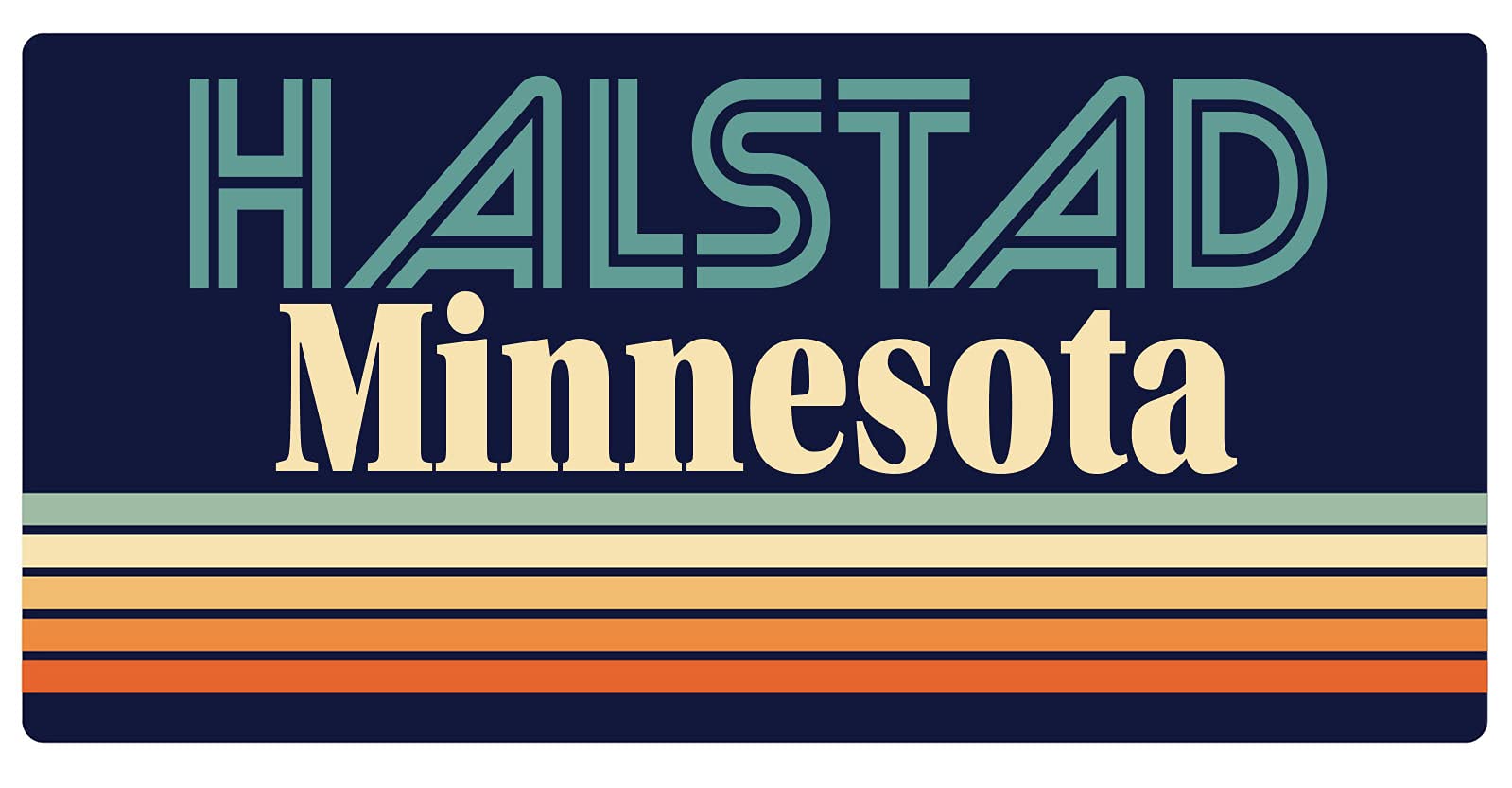 Halstad Minnesota 5 x 2.5-Inch Retro Fridge Magnet - Vintage Souvenir & Decorative Kitchen Accessory for Refrigerators, Lockers & Metal Surfaces