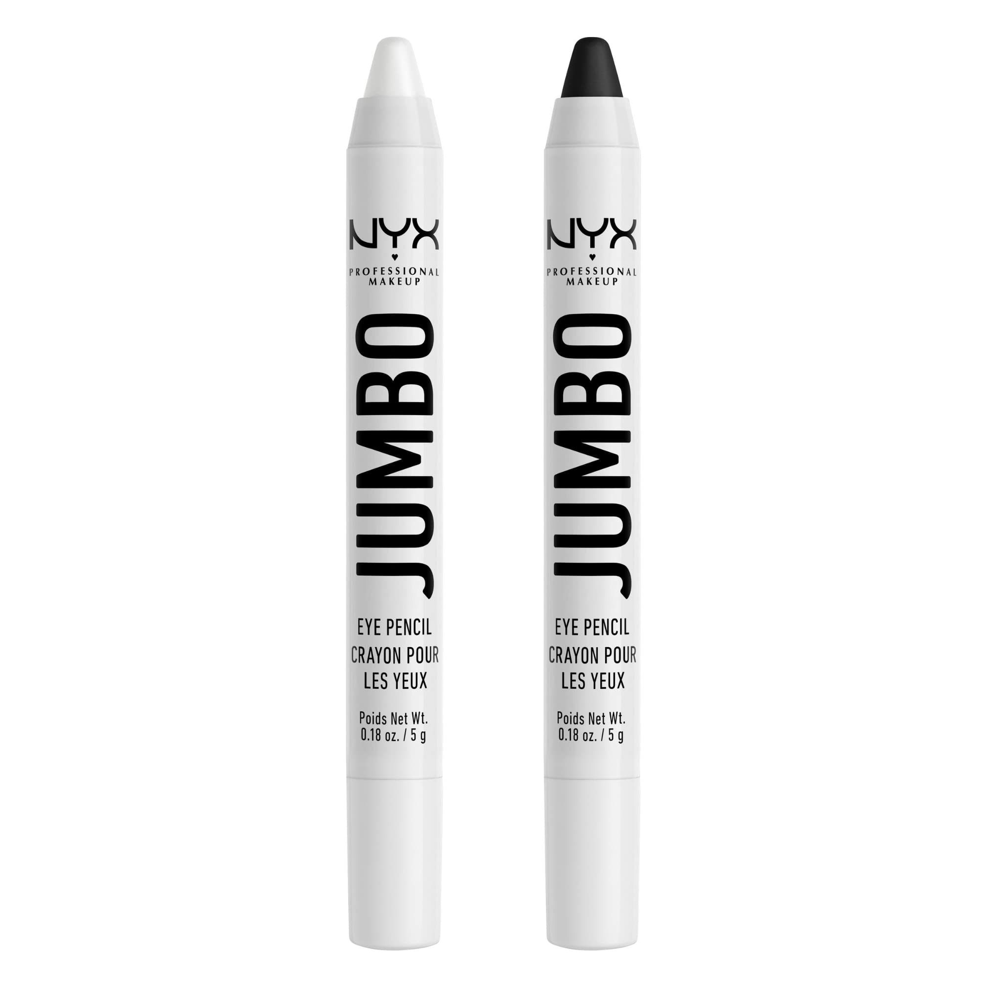 NYX PROFESSIONAL MAKEUP Jumbo Eye Pencil Set - Blendable Eyeshadow Stick & Eyeliner (Milk & Black Bean, 2-Pack) | Long-Lasting Creamy Formula for Smoky Eyes & Everyday Makeup Looks