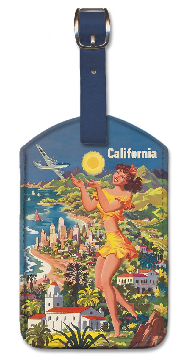 Pacifica Island Art Leatherette Luggage Tag - California Design by Joseph Fehér for Travel Bags & Suitcases | Perfect for Vacation, Business Trips & Airplane Travel