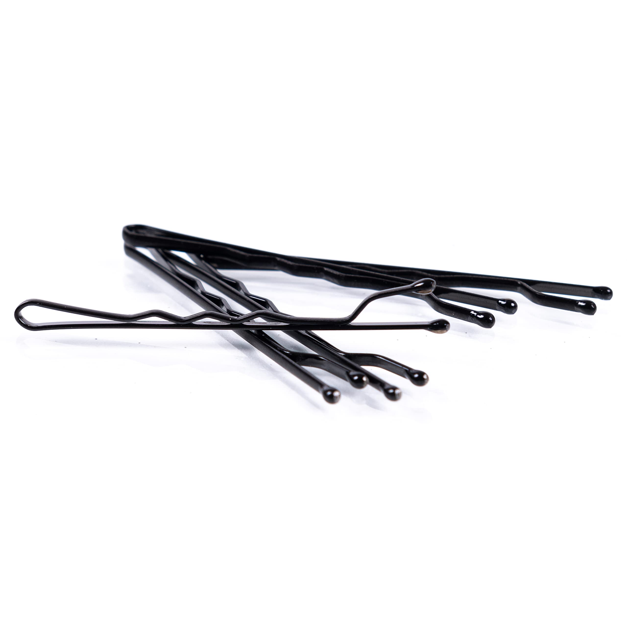 Amazon Basics Bobby Pins - 72 Count Black Hair Pins for Women, Secure Hairstyles for Work, Gym & Everyday Use
