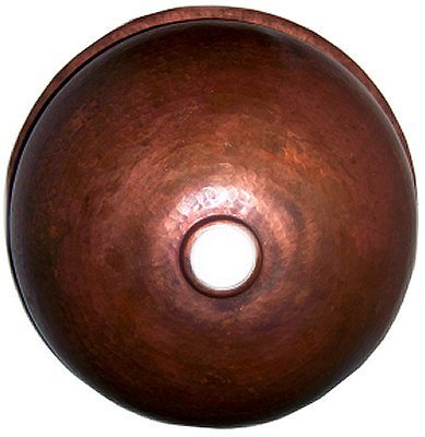 Hammered Copper Undermount Bathroom Sink - Round Handcrafted Vessel for Farmhouse & Rustic Vanities - Perfect for Powder Rooms & Guest Baths