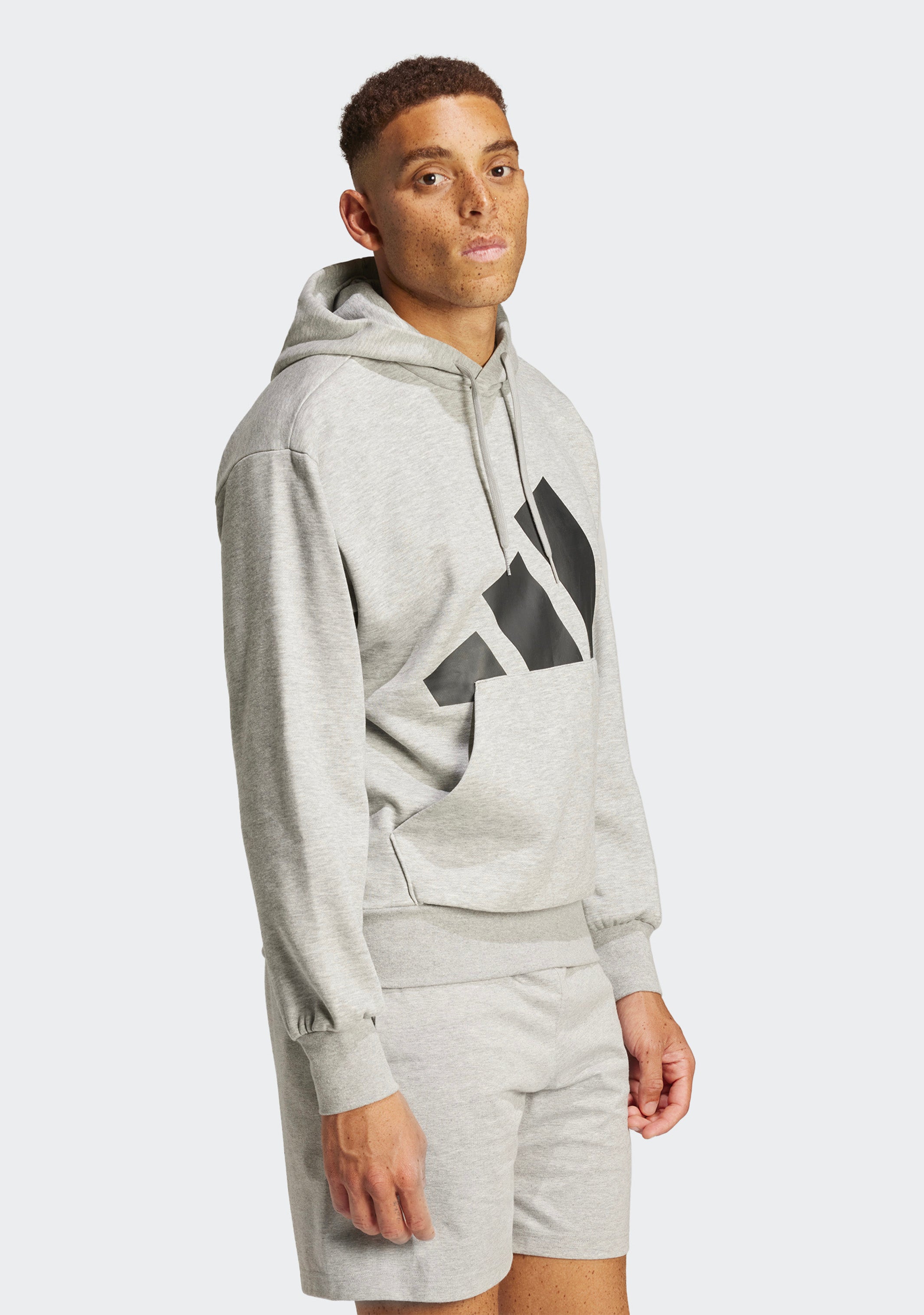 Adidas Men's Essentials Fleece Big Logo Hoodie - Warm Casual Pullover Sweatshirt for Gym, Streetwear & Winter Outfits