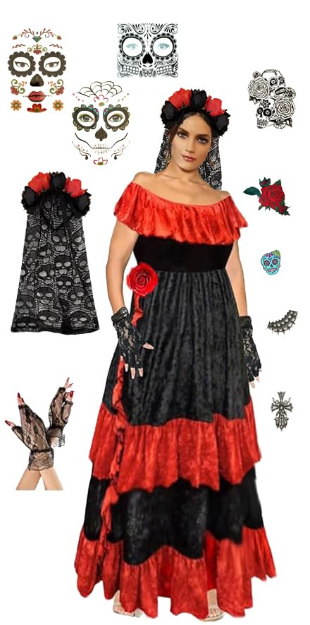 Dress + Basic Kit W/Face Tattoo
