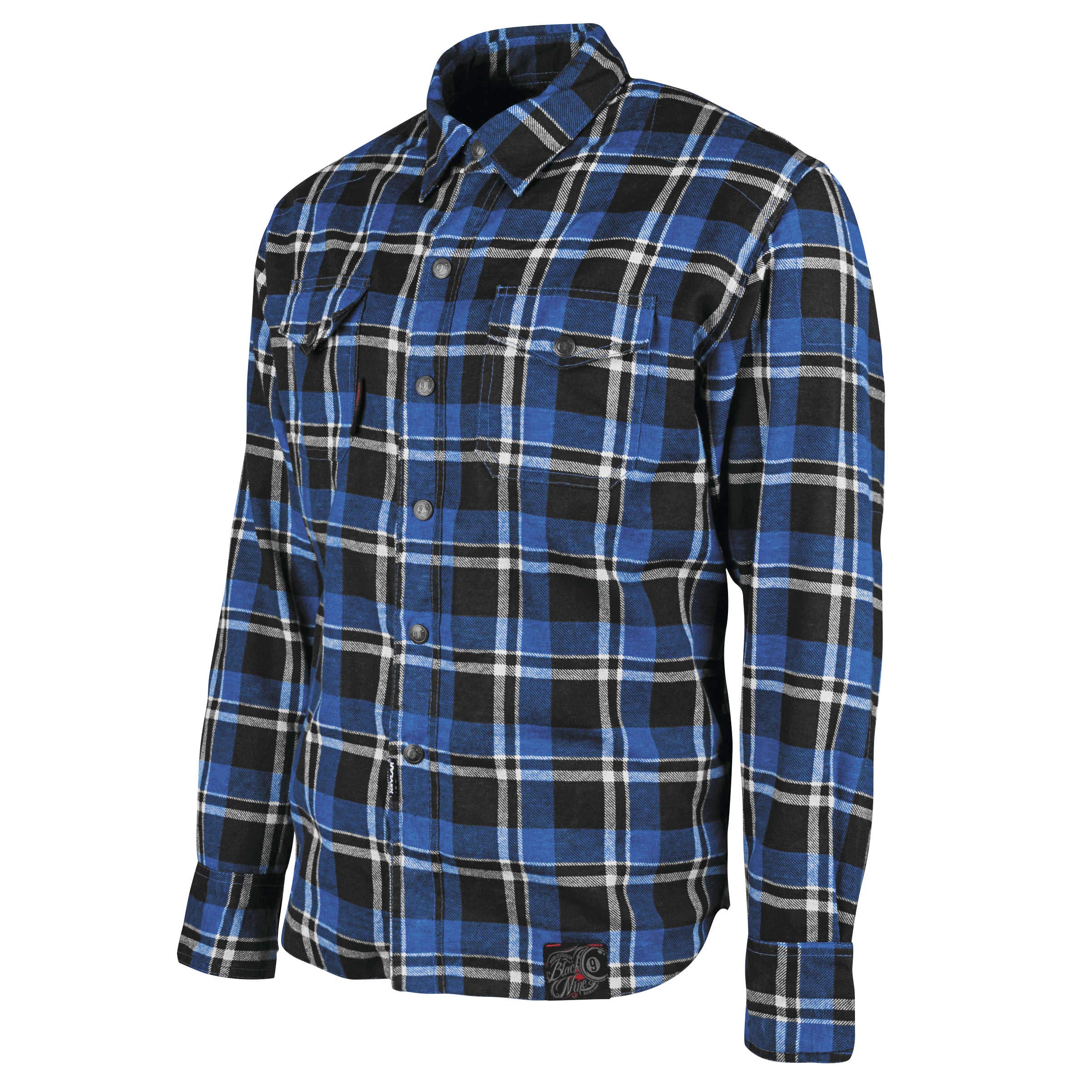 Speed and Strength Men's Black Nine Reinforced Motorcycle Shirt - Breathable Riding Jacket with Armor Pockets, Blue/Black, Small - Perfect for Street Biking, Cruising & Motorcycle Adventures