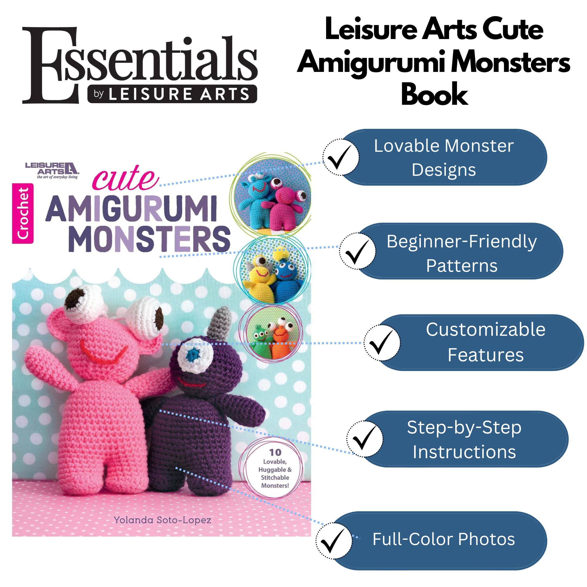 Adorable Amigurumi Monster Crochet Plush Toys - Handmade Kawaii Stuffed Animals for Kids, Gifts & Home Decor