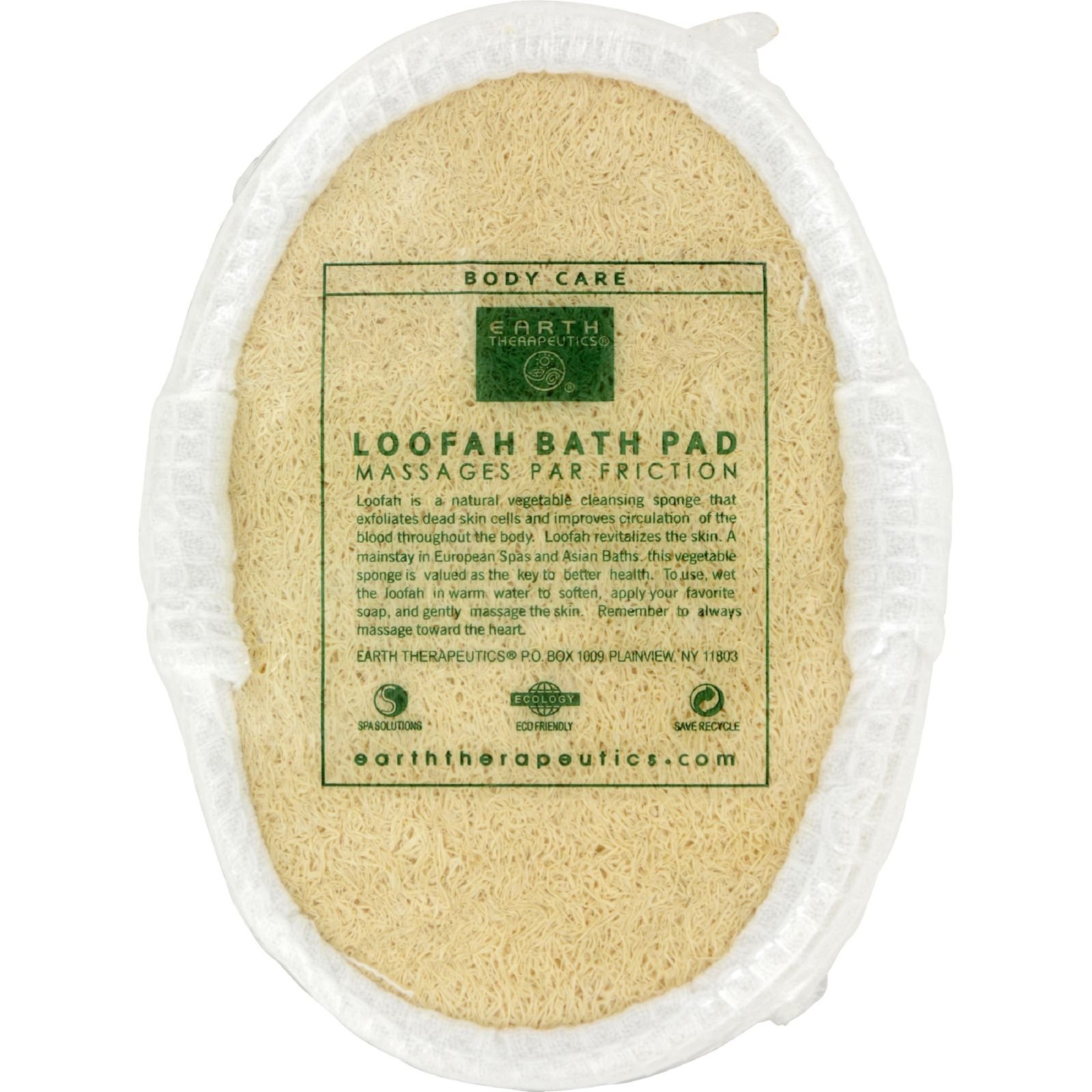 Earth Therapeutics Loofah Waffle Puff Sponge - Exfoliating Body Scrub for Smooth Skin | Perfect for Shower, Bath & Spa Day Self-Care Routine