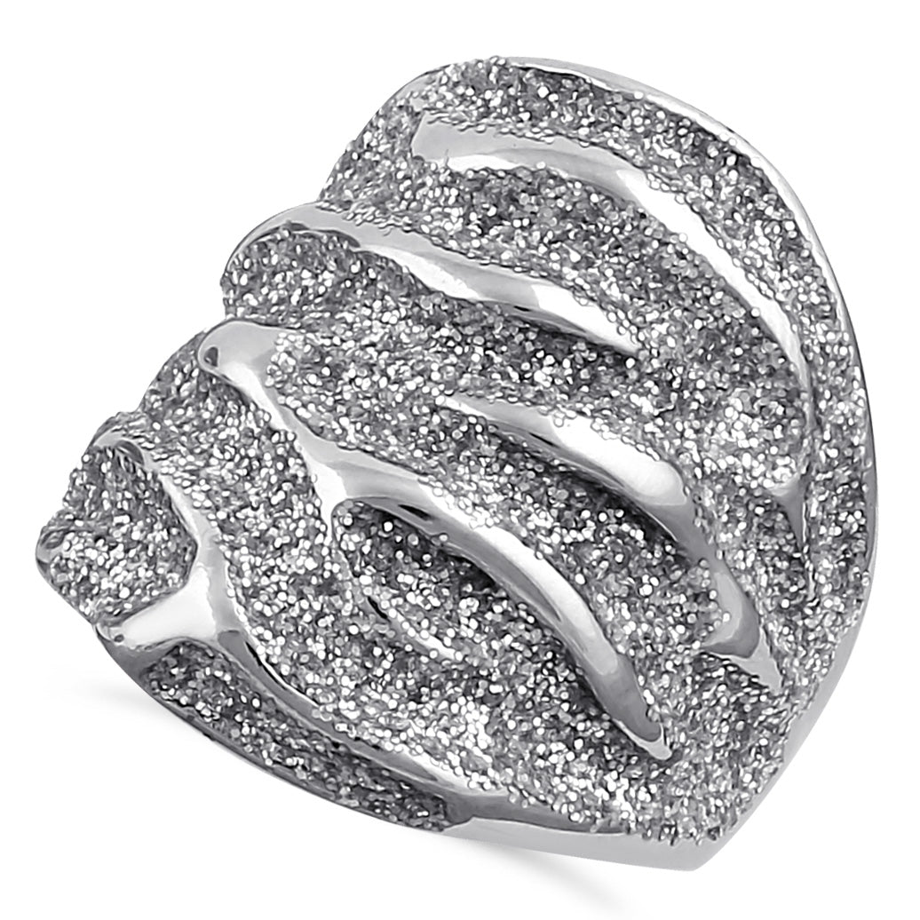 Stainless Steel Stardust Accent Ring for Women - Elegant Celestial Jewelry Gift for Birthday, Anniversary & Special Occasions
