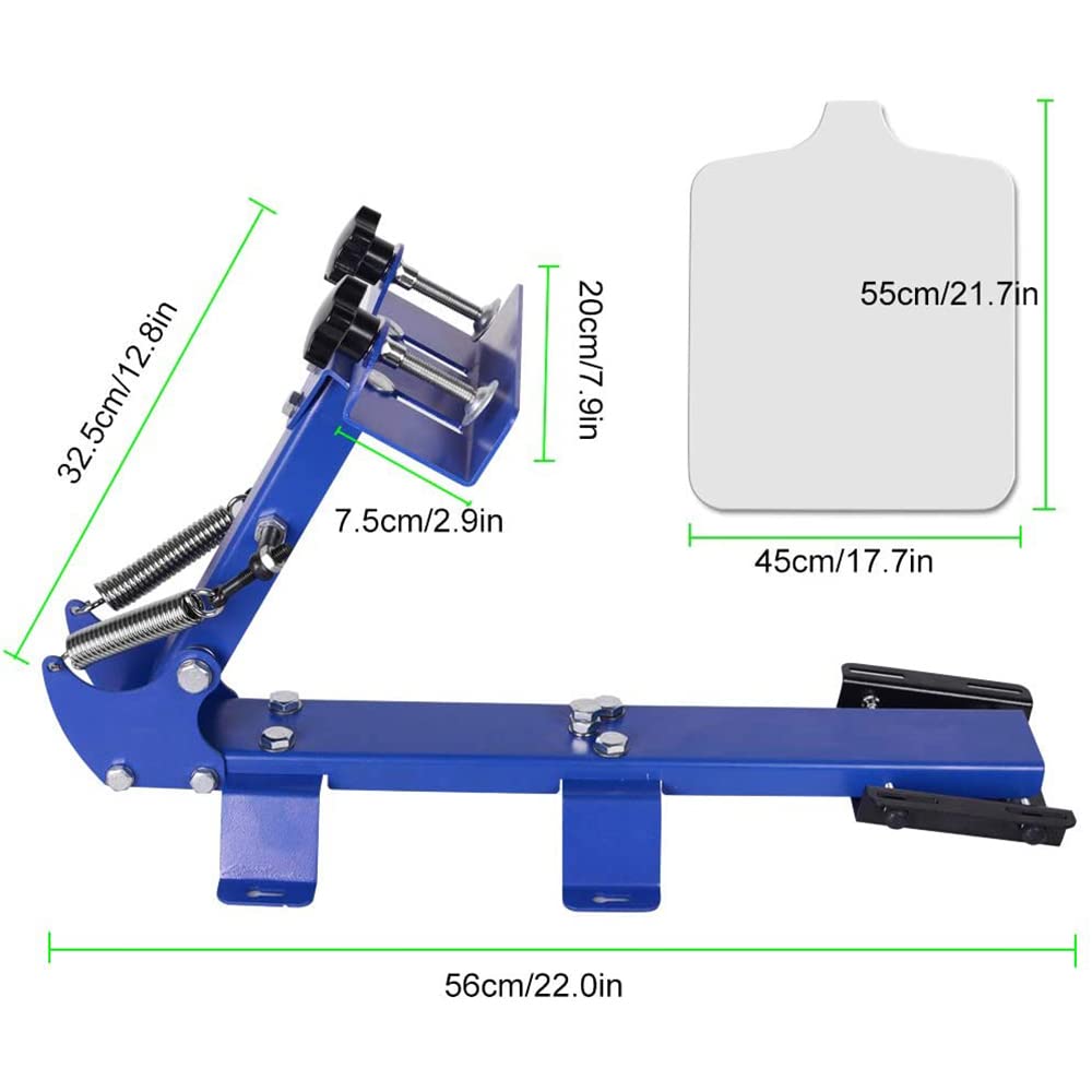 INTBUYING 1 Color 1 Station Manual Screen Printing Press Machine with Removable Pallet Bracket for T-Shirt Printing - DIY Custom Apparel, Small Business & Home Use