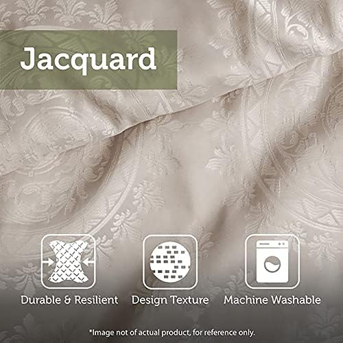 Madison Park Odette Jacquard Damask Comforter Set - Modern All Season Down Alternative Bedding with Shams & Decorative Pillows, Cal King (104